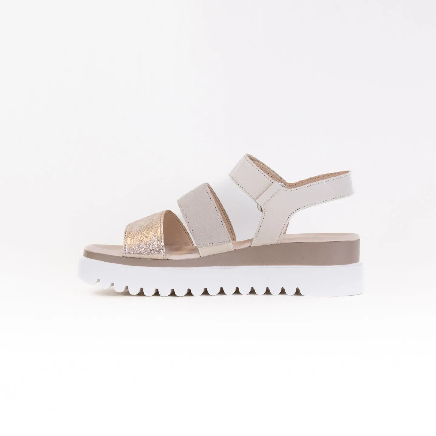 Gabor 24.610.62 Wedge Sandal (Women's) - White Metallic Combi Leather Dream Trip