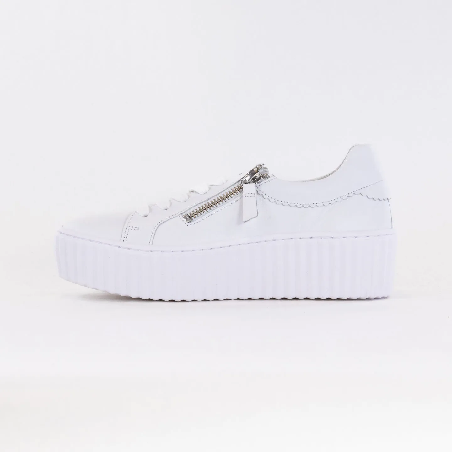 Gabor 43.200.21 Platform Sneaker (Women's) - White/Ice power stride