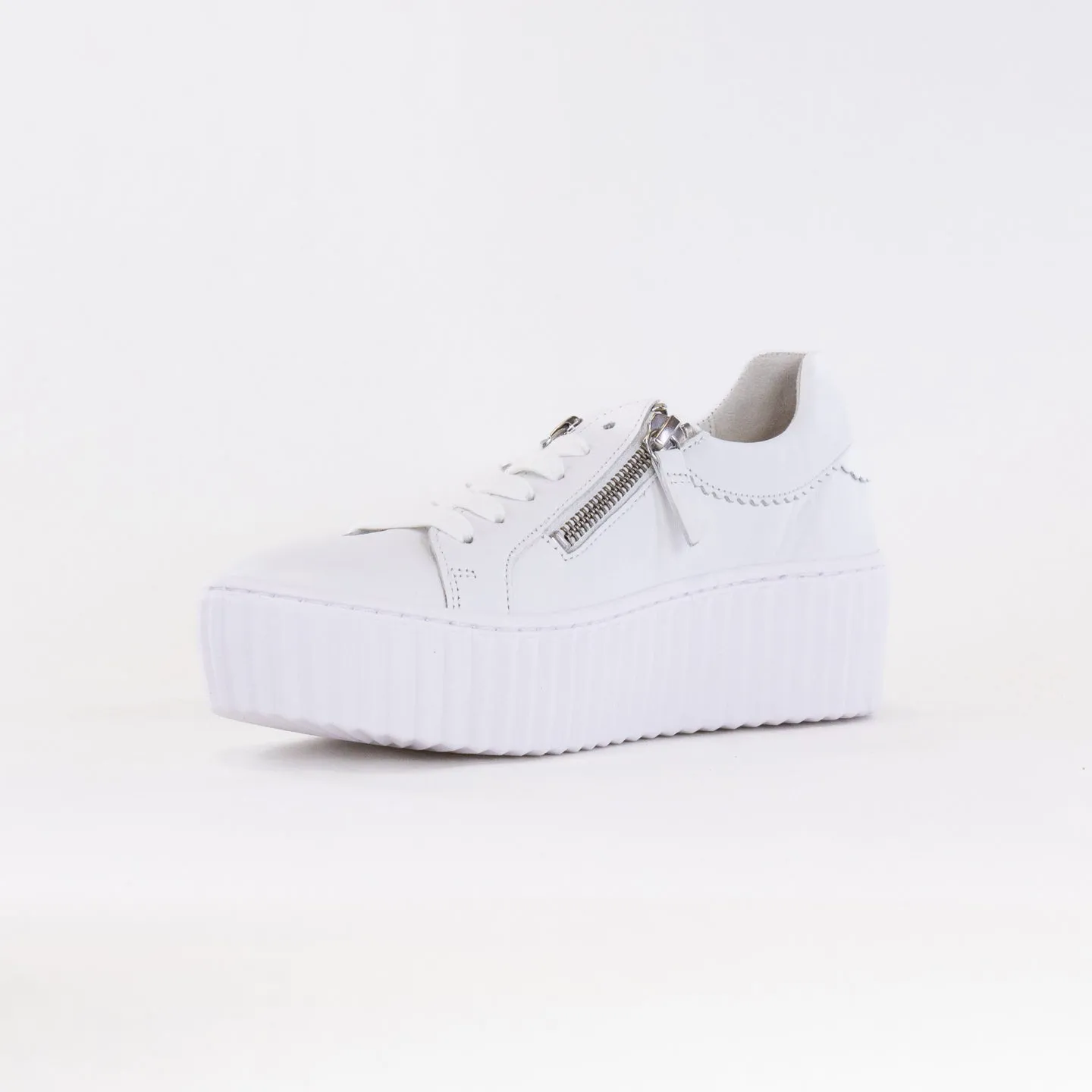Gabor 43.200.21 Platform Sneaker (Women's) - White/Ice comfortable sneakers
