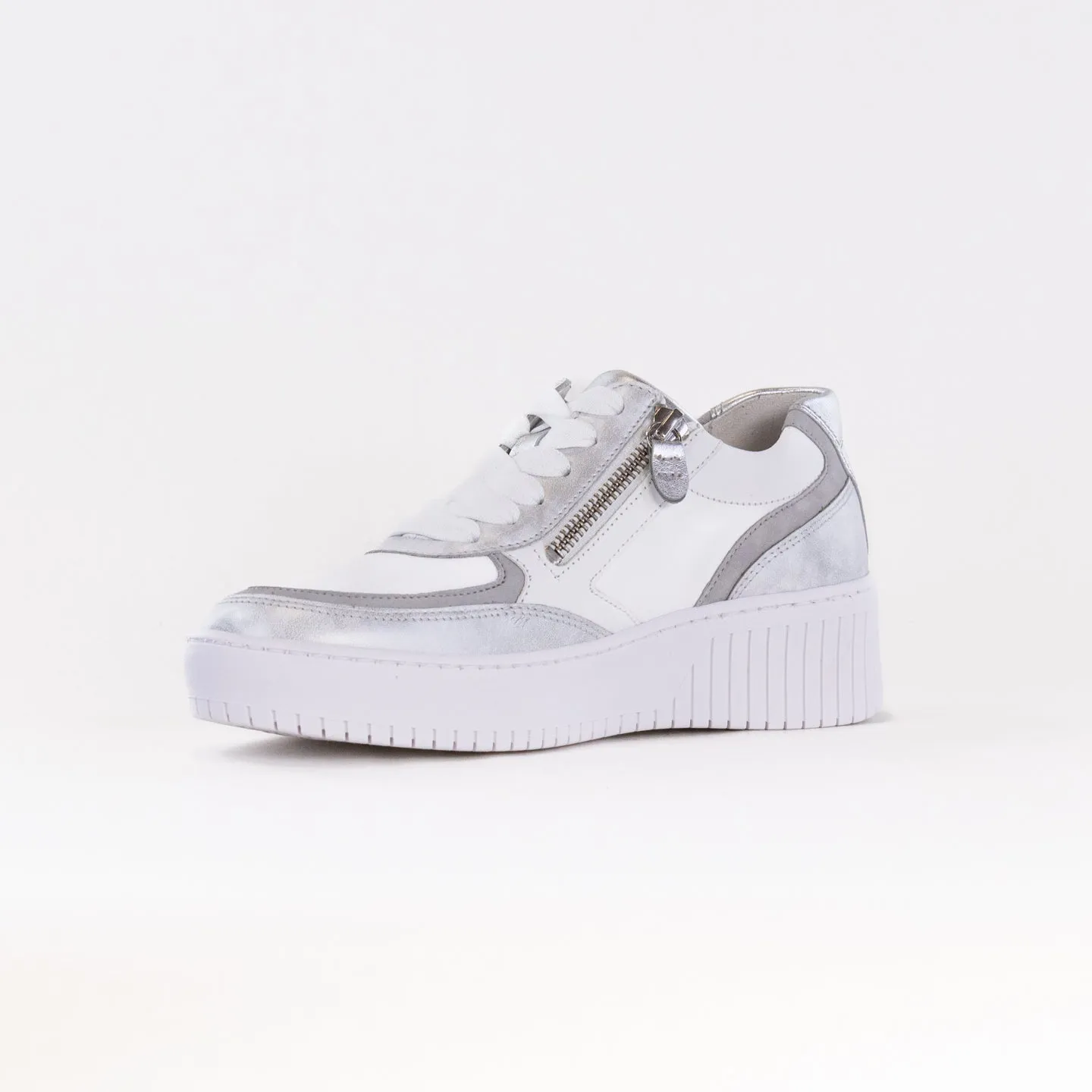 Gabor 43.233.61 Sneaker (Women's) - White/Grey vent sole