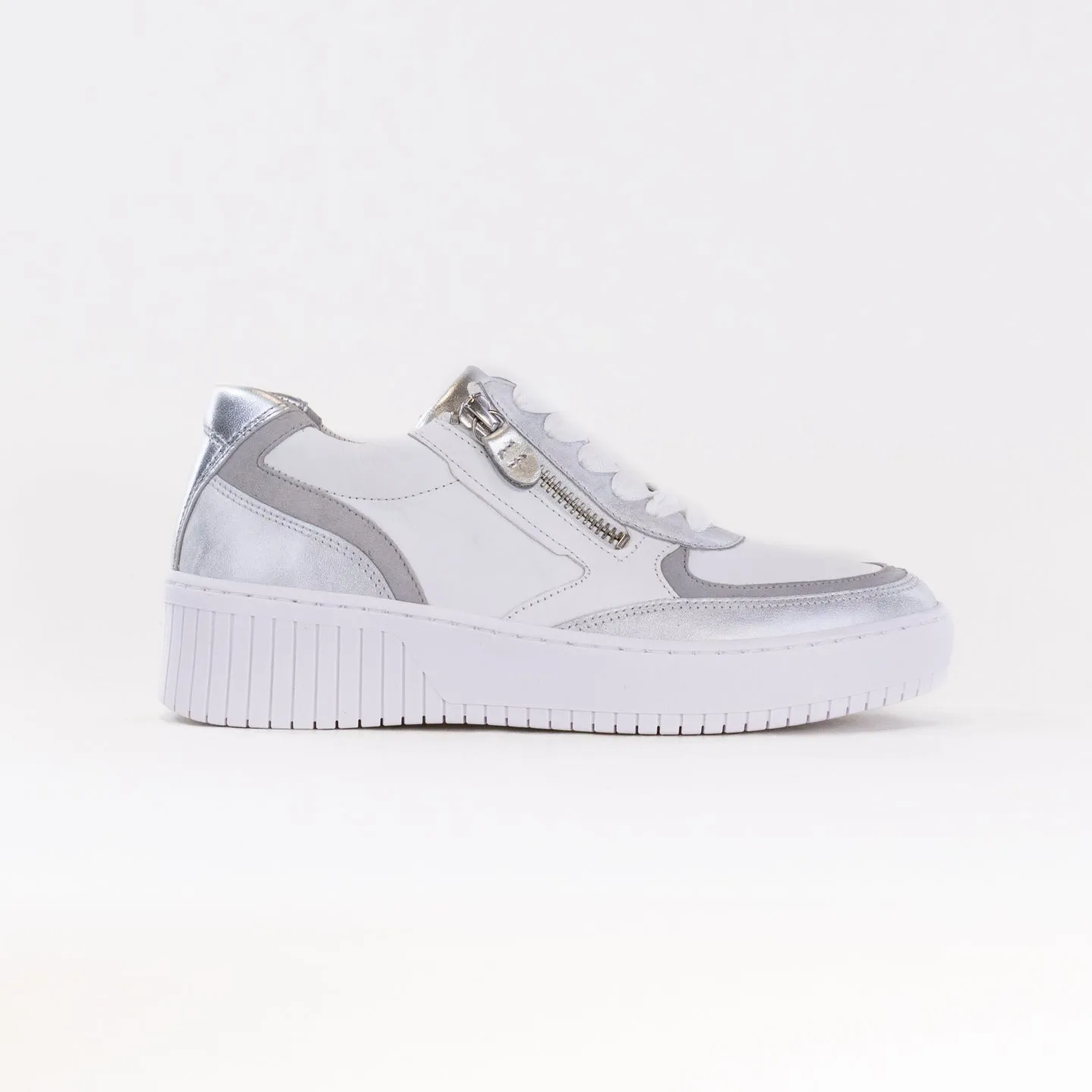 Gabor 43.233.61 Sneaker (Women's) - White/Grey smooth landings