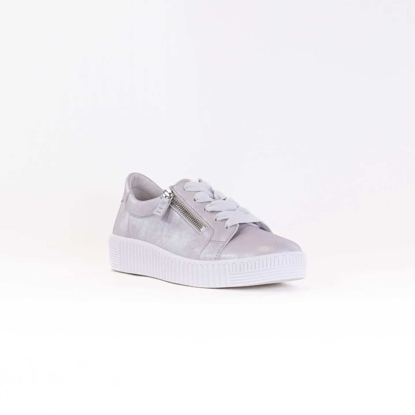 Gabor 43.334.61 Double Zip Sneaker (Women's) - Light Grey soft ground
