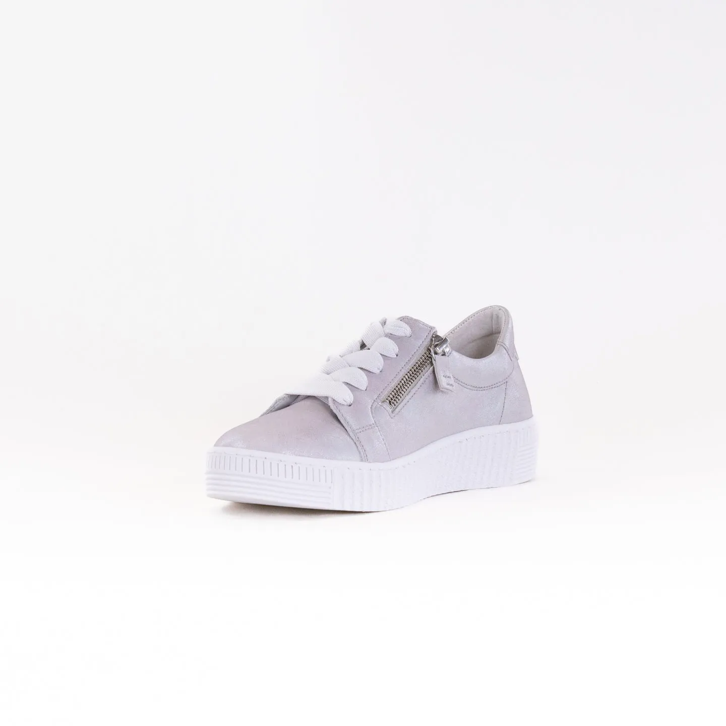 Gabor 43.334.61 Double Zip Sneaker (Women's) - Light Grey field walk
