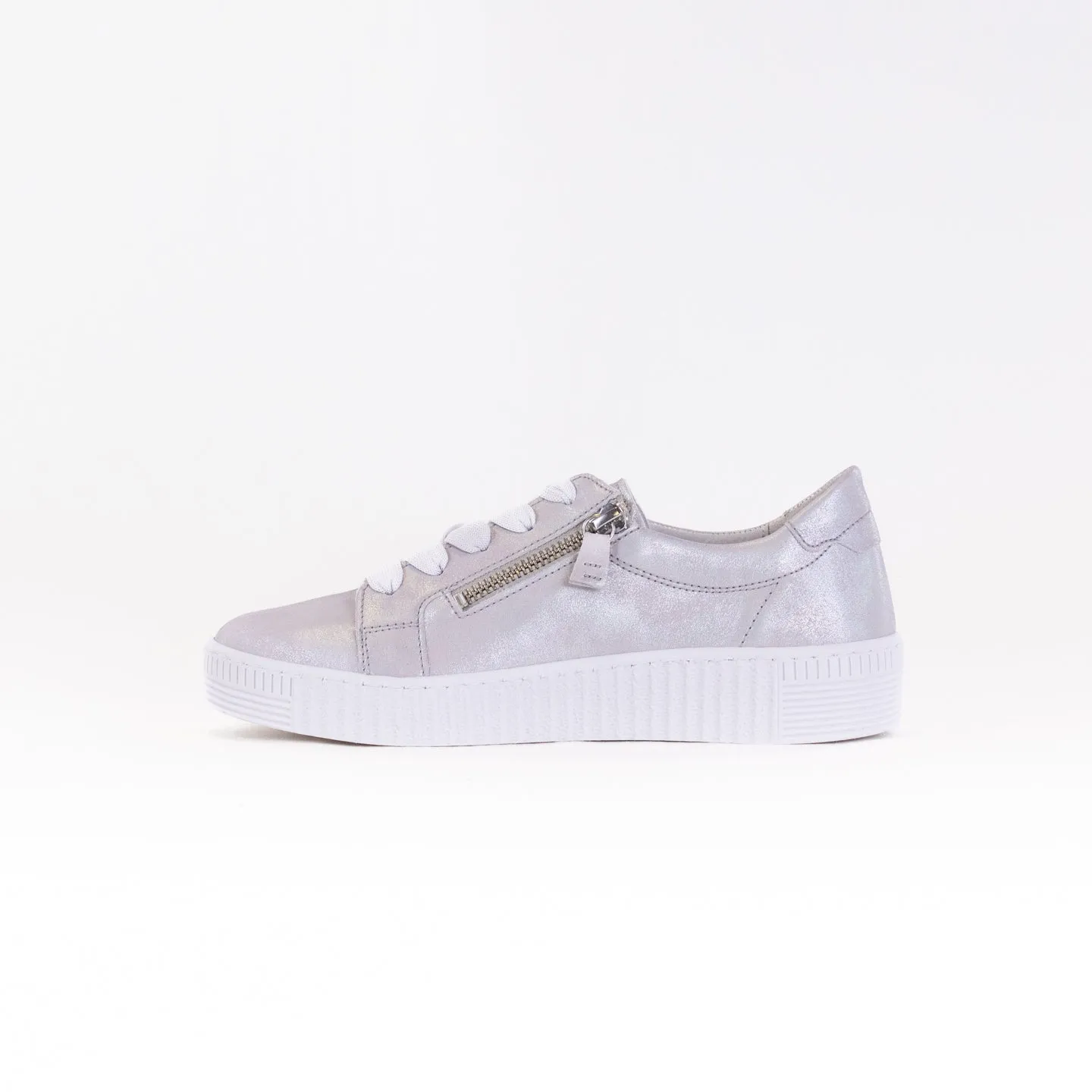 Gabor 43.334.61 Double Zip Sneaker (Women's) - Light Grey seamless fit