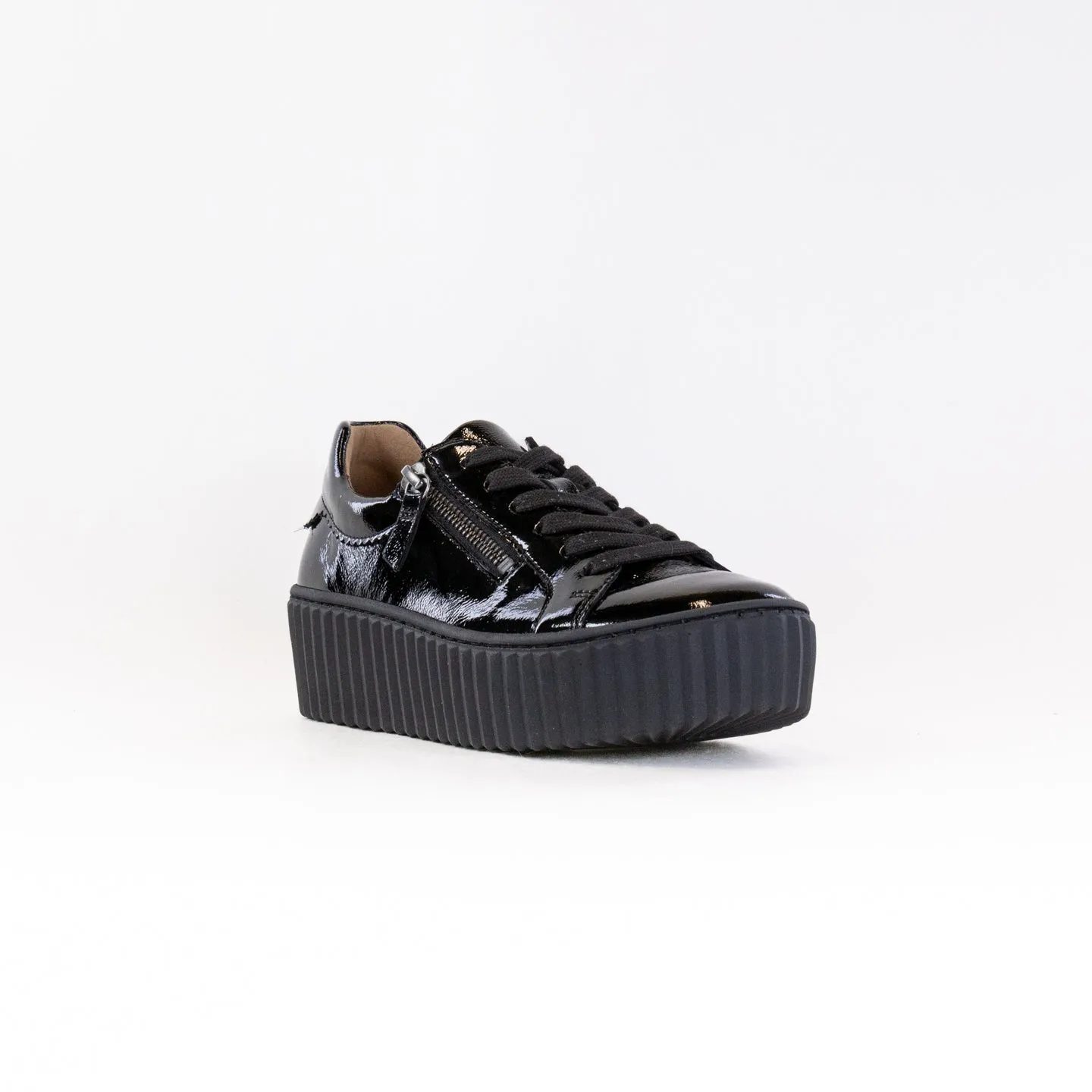 Gabor 53.200.97 Sneaker (Women's) - Black Patent teacher favorite
