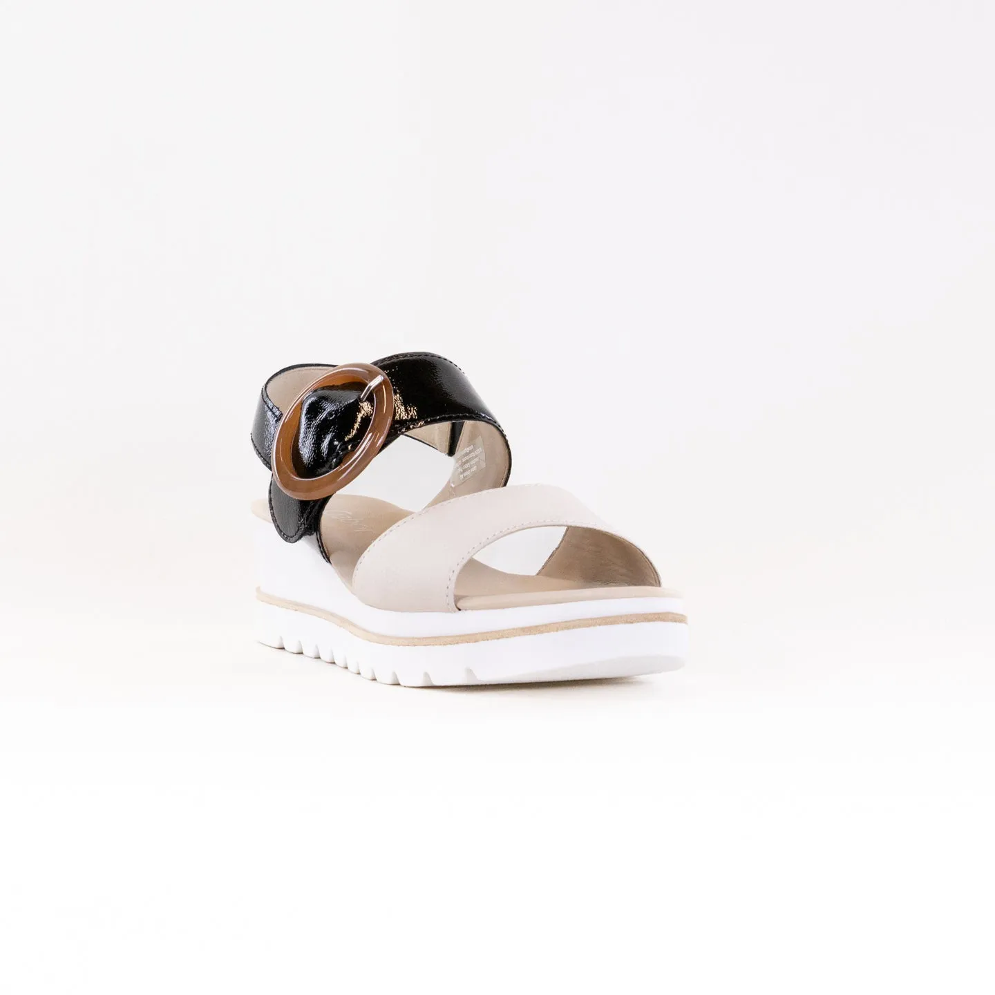 Gabor 64.645 Sandal (Women's) - Creme/Schwarz Morning Mood