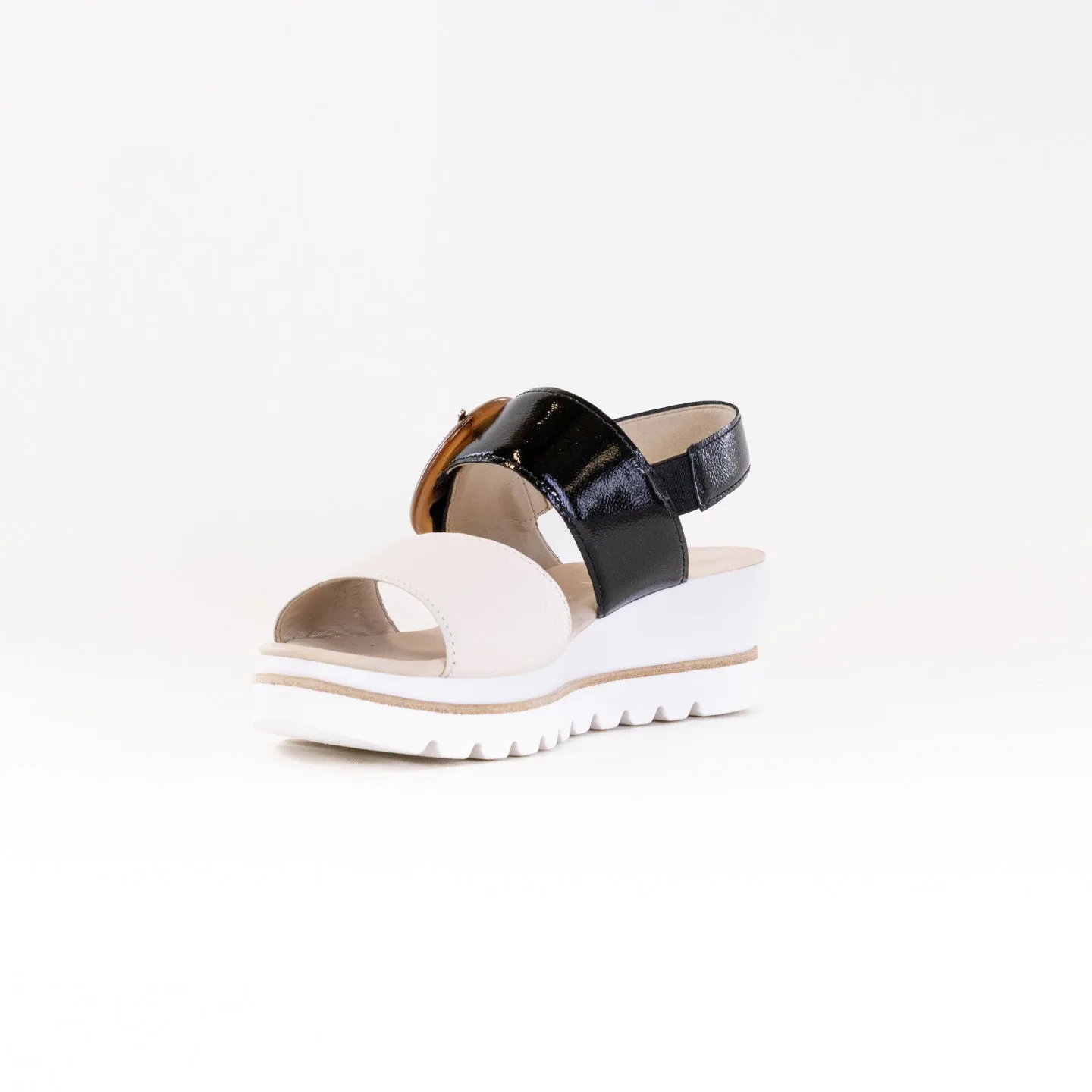 Gabor 64.645 Sandal (Women's) - Creme/Schwarz Summer Style