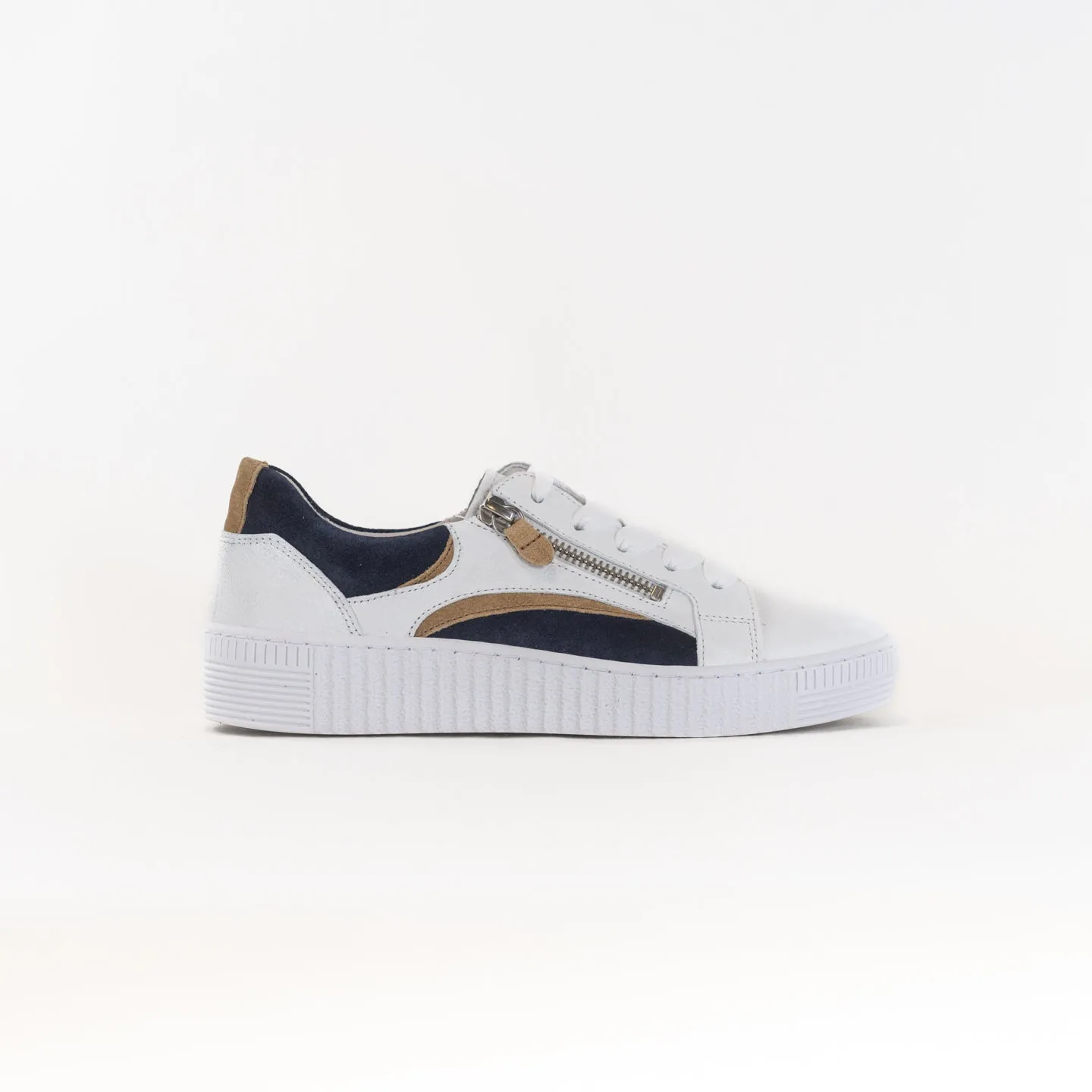 Gabor A1 Zipper Sneaker 23.330 (Women's) - White/Blue mountain ready