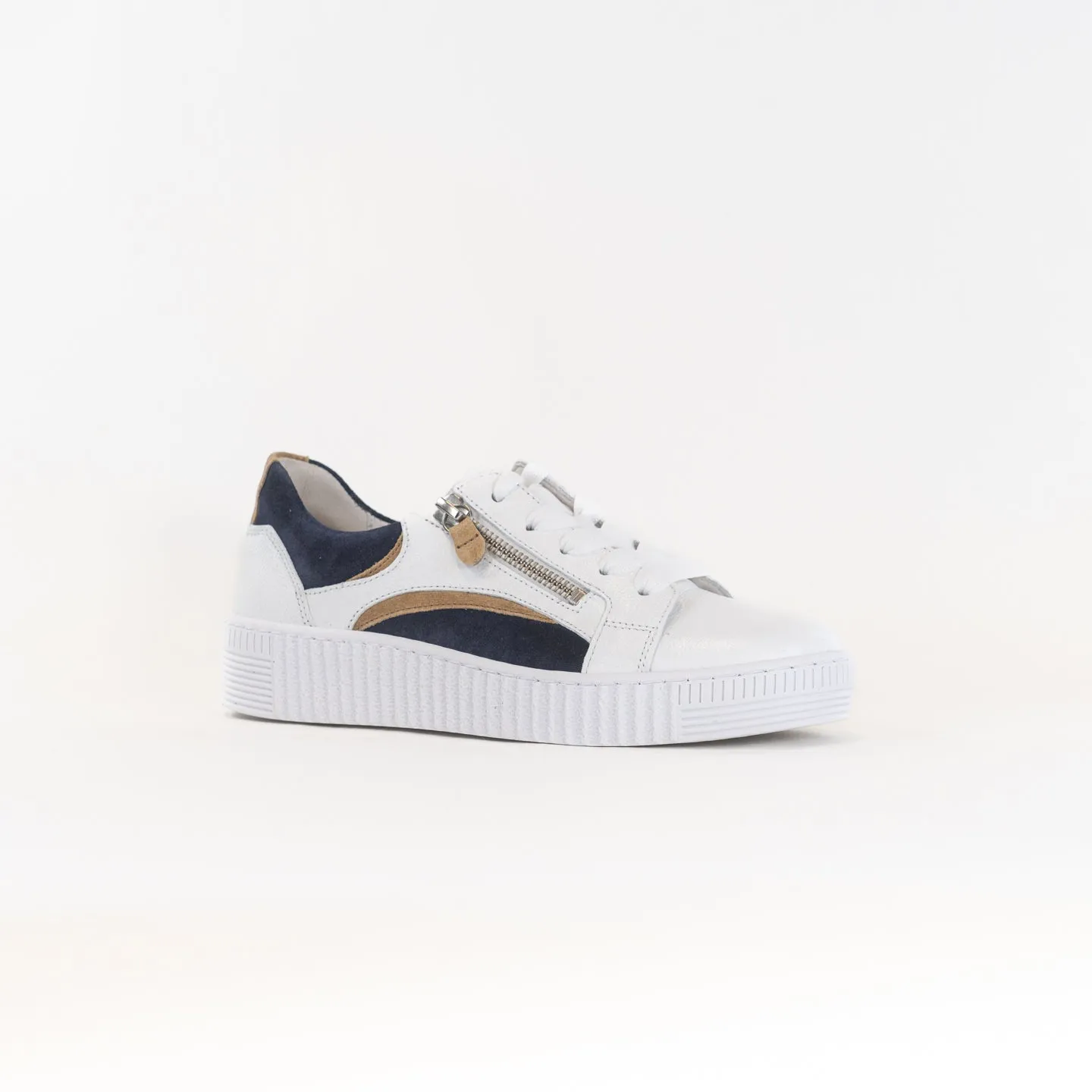 Gabor A1 Zipper Sneaker 23.330 (Women's) - White/Blue trail strength