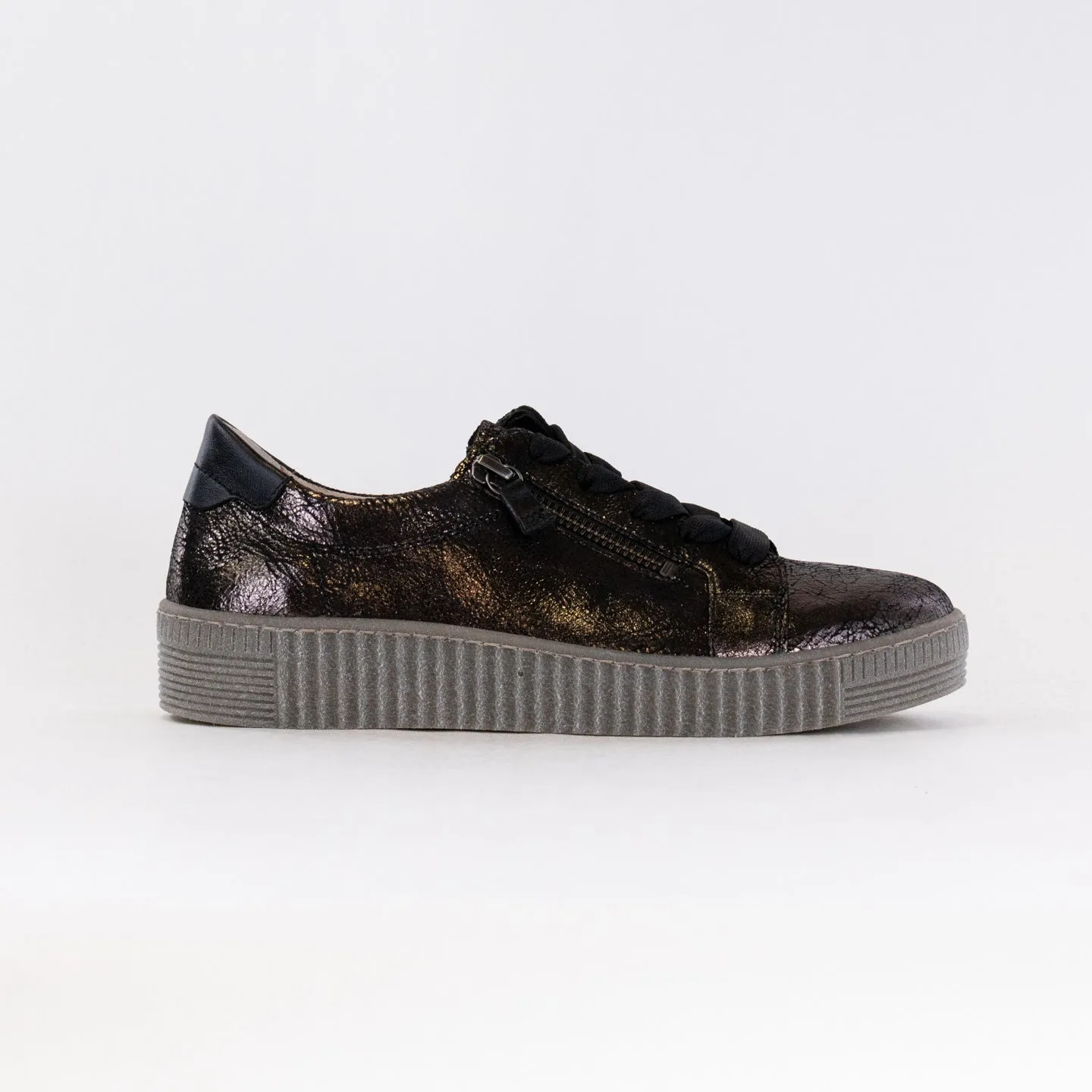 Gabor Zip Sneaker 33.334.37 (Women's) - Black Metallic weekend hike
