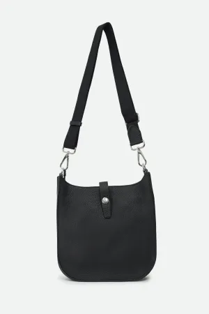 GIA ITALIAN LEATHER CROSSBODY BAG IN BLACK minimal design GIA ITALIAN LEATHER CROSSBODY BAG IN BLACK calm look