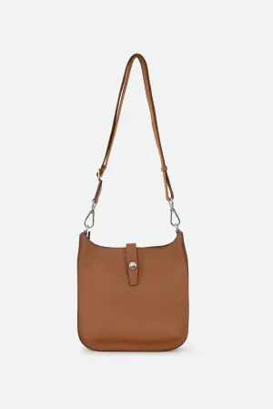 GIA ITALIAN LEATHER CROSSBODY BAG IN COGNAC lifestyle pick GIA ITALIAN LEATHER CROSSBODY BAG IN COGNAC smooth tone