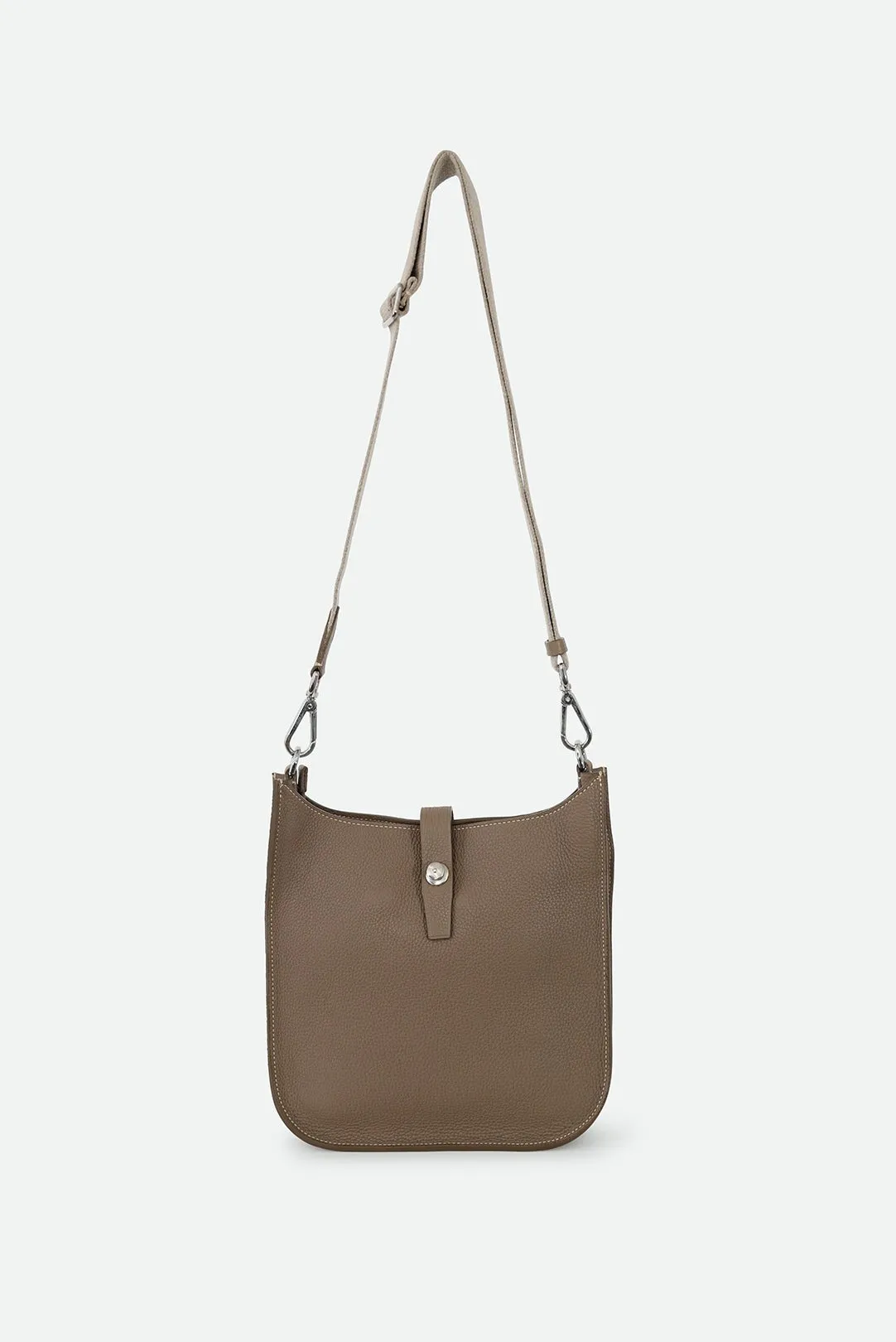 GIA ITALIAN LEATHER CROSSBODY BAG TAUPE flow gear