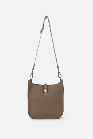 GIA ITALIAN LEATHER CROSSBODY BAG TAUPE cool tone GIA ITALIAN LEATHER CROSSBODY BAG TAUPE flow gear