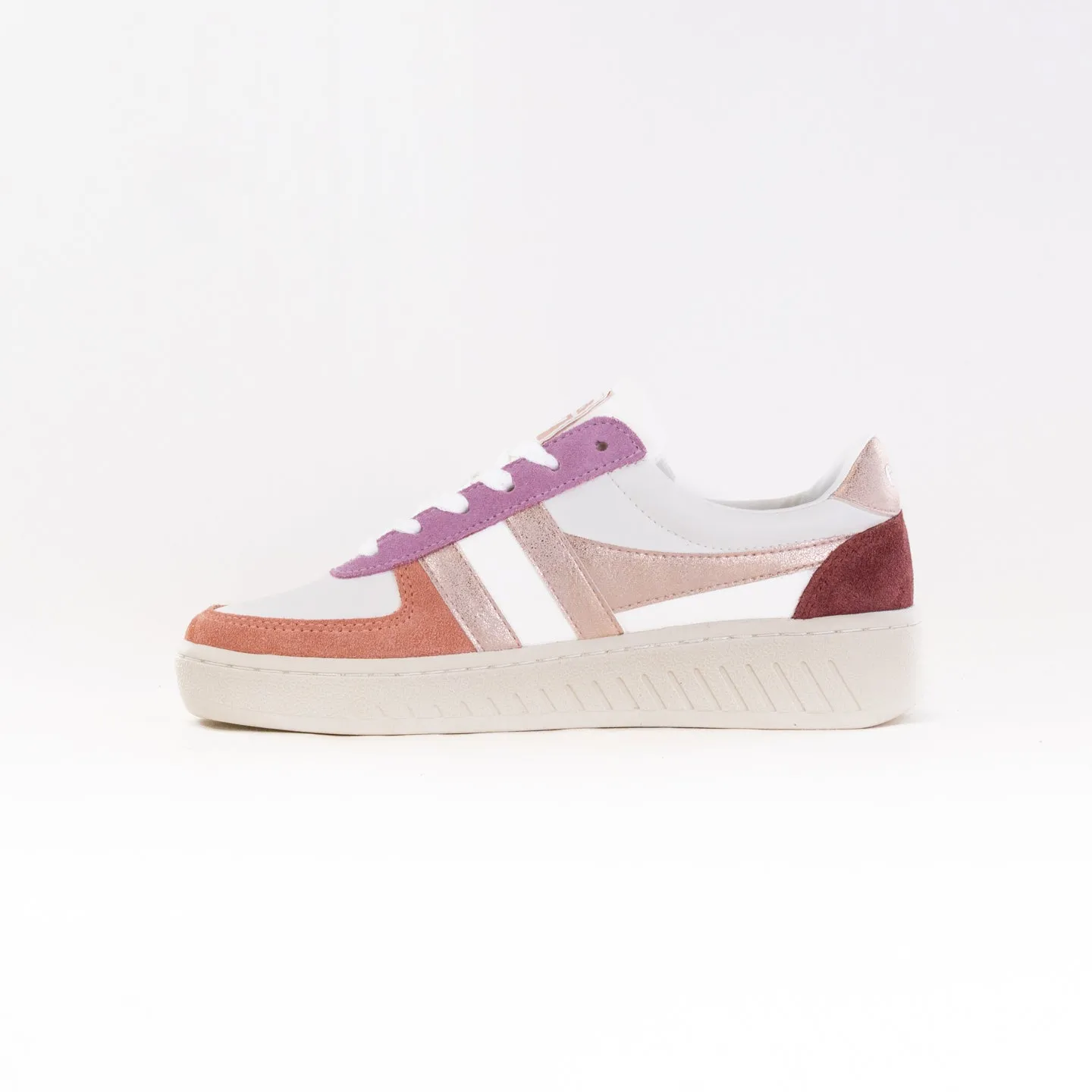 Gola Classics Grandslam Quadrant Sneakers (Women's) - White/Terracotta/Rose Gold/Red Ochre freedom wear