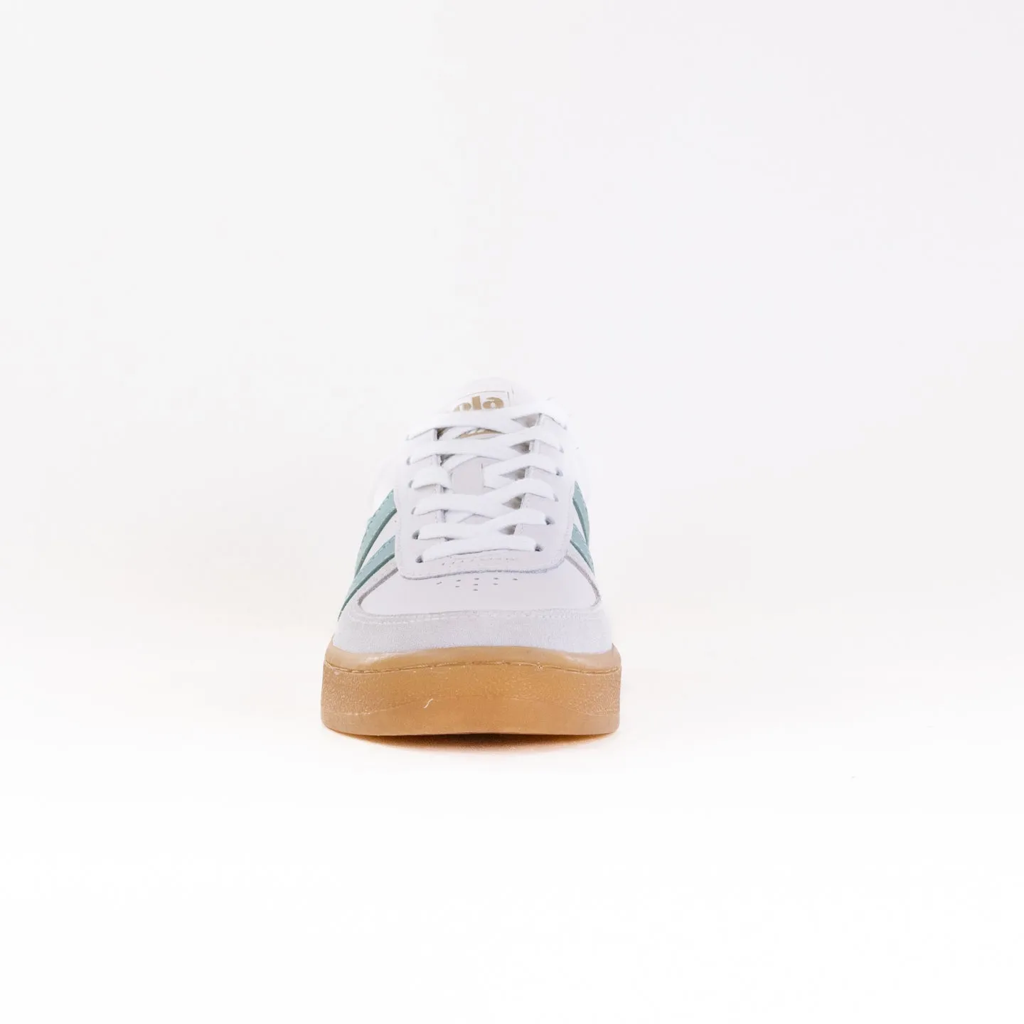Gola Grandslam Elite Sneakers (Women's) - White/Surf/Evergreen/Gum firm terrain