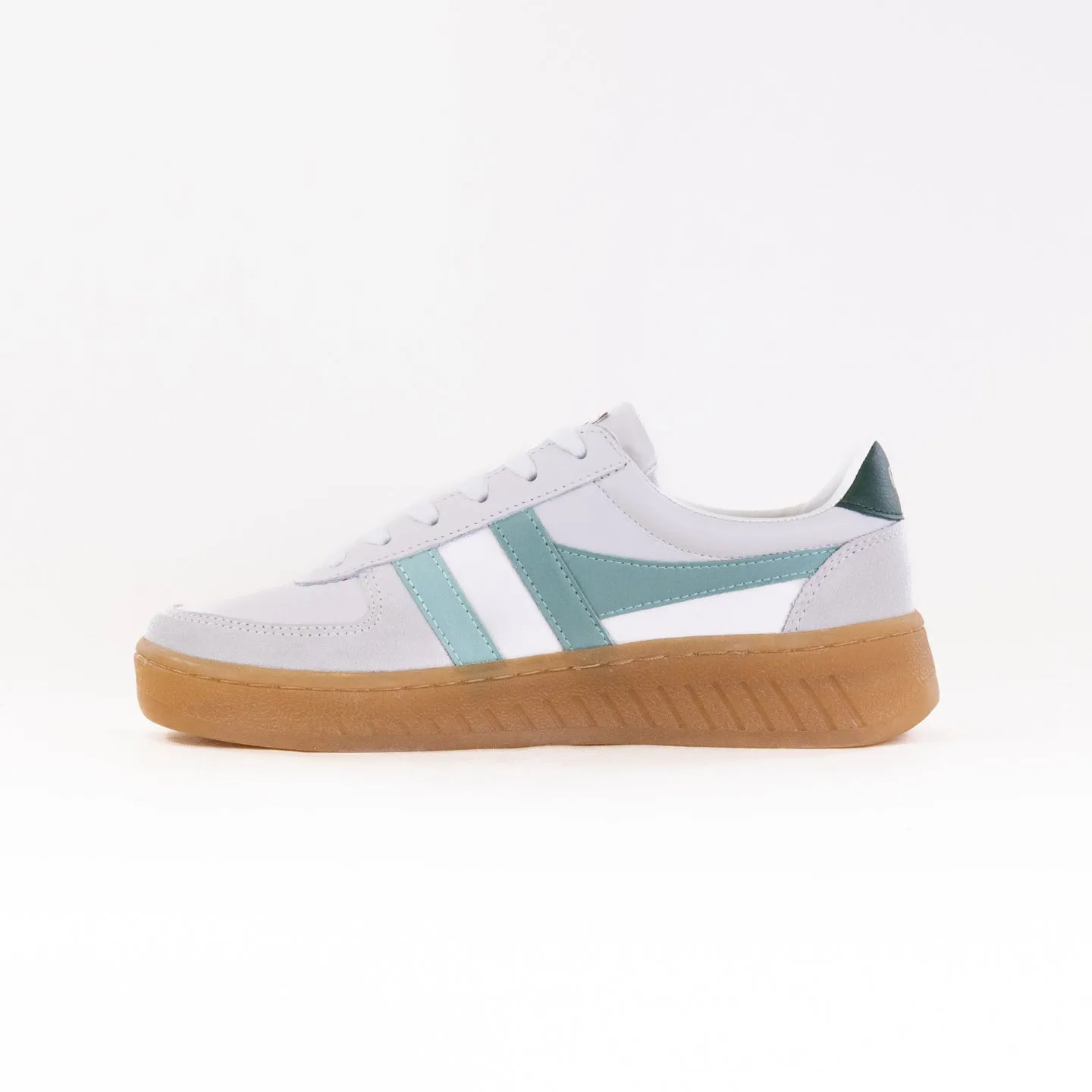 Gola Grandslam Elite Sneakers (Women's) - White/Surf/Evergreen/Gum toe protection