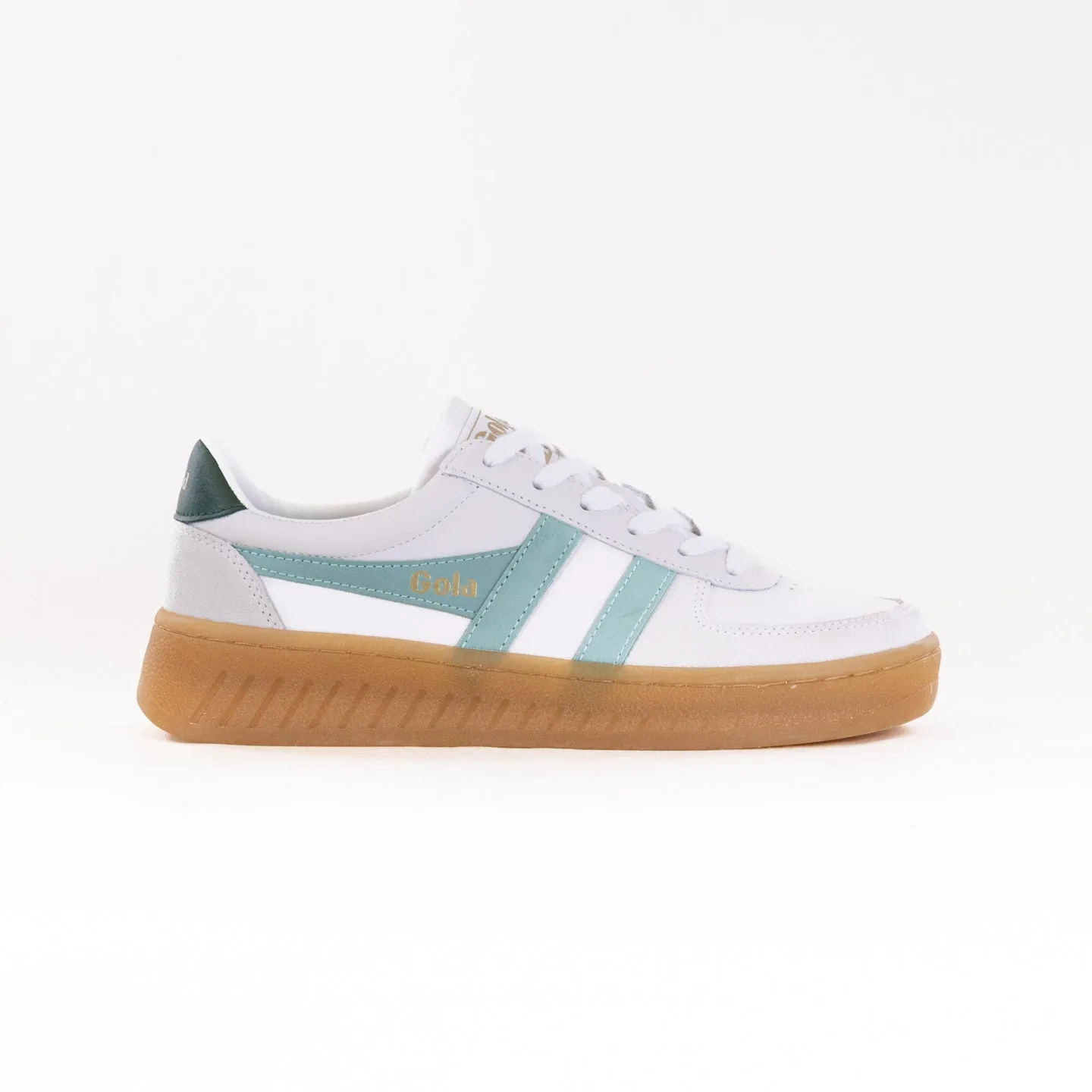 Gola Grandslam Elite Sneakers (Women's) - White/Surf/Evergreen/Gum smart support