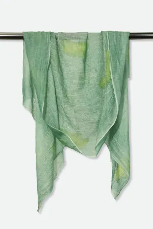 GREEN FIELD SCARF IN HAND DYED CASHMERE holiday mood GREEN FIELD SCARF IN HAND DYED CASHMERE minimal look