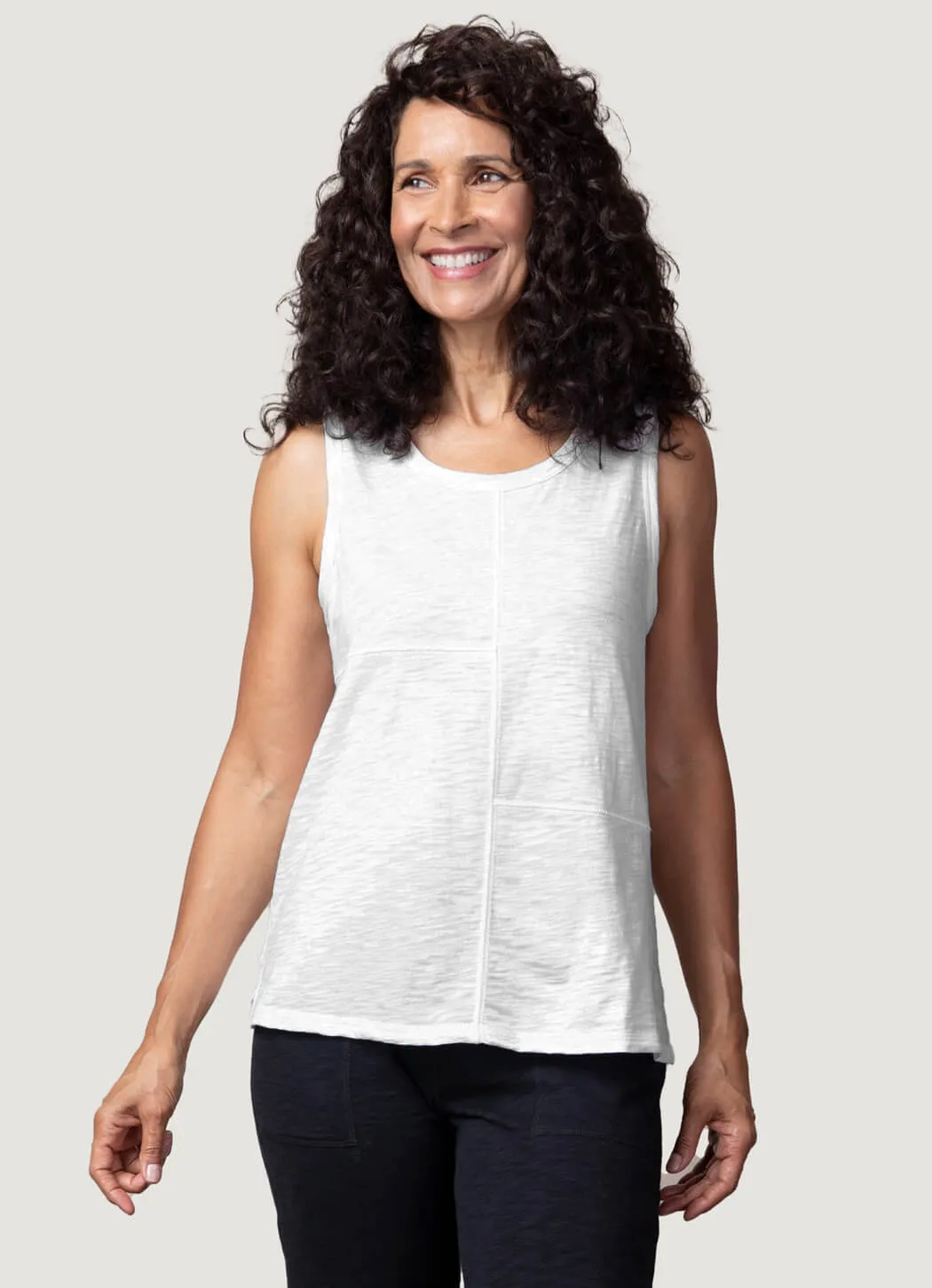 Habitat Cotton Pebble Pieced Tank sun vibe