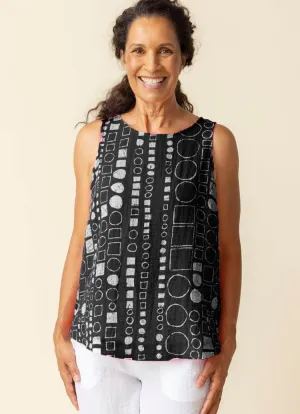 Habitat Express Travel Circle Swing Button Tank cafe vibe Habitat Express Travel Circle Swing Button Tank all match