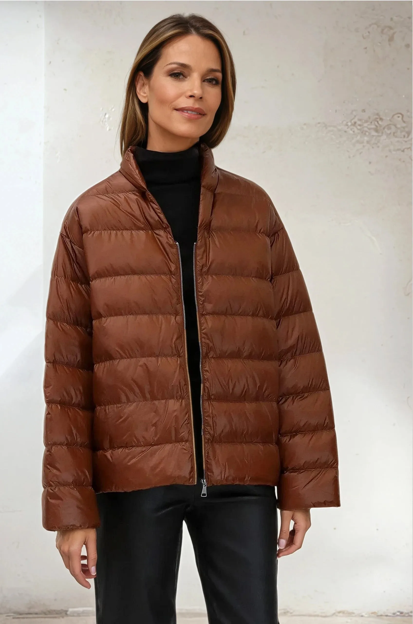 HEIDI LONG SLEEVE ZIP IN ULTRALIGHT GOOSE DOWN mountain trip
