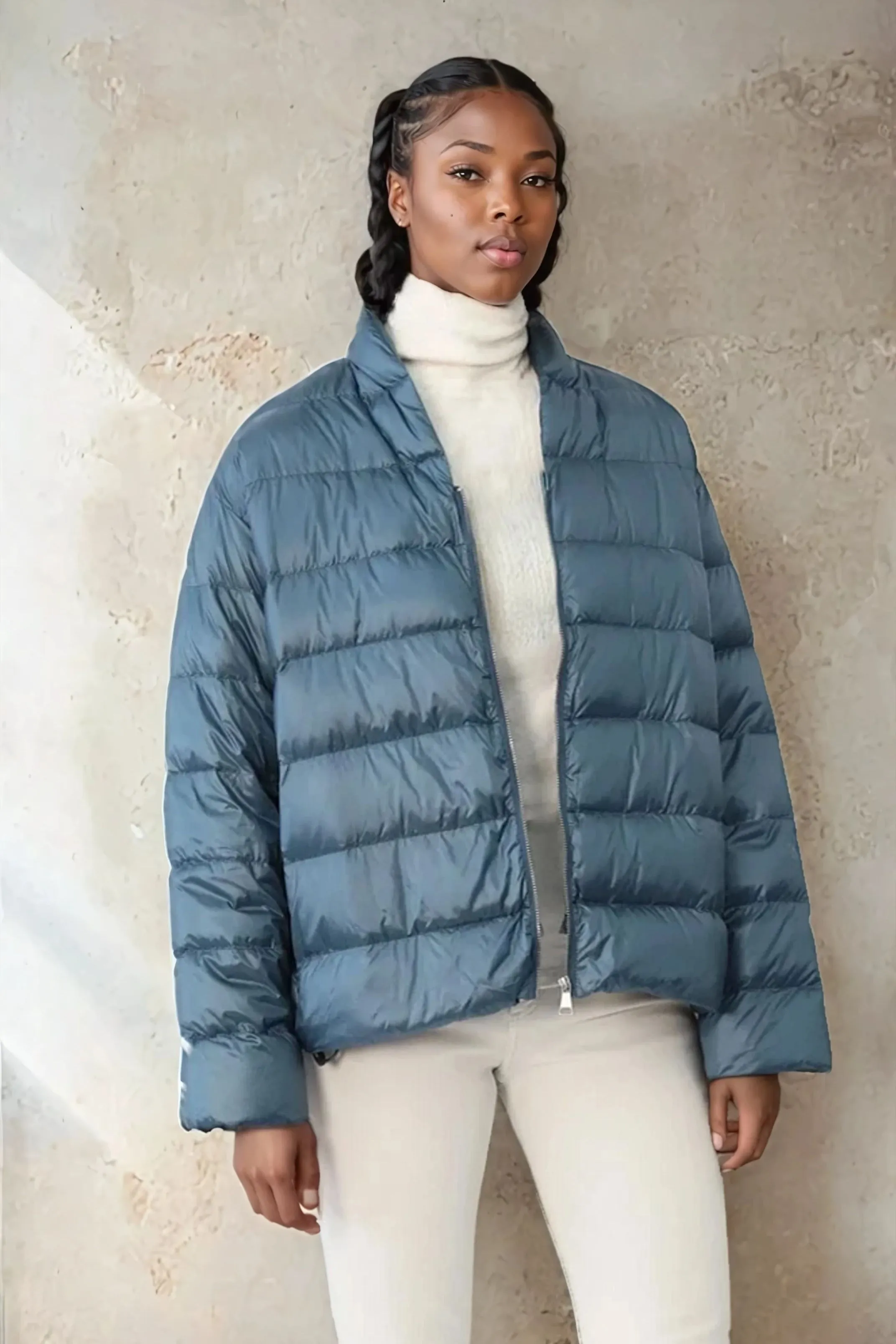 HEIDI LONG SLEEVE ZIP IN ULTRALIGHT GOOSE DOWN soft pad