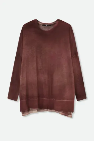 HENRY BOYFRIEND CREW IN HAND-DYED CASHMERE BROWN city escape HENRY BOYFRIEND CREW IN HAND-DYED CASHMERE BROWN subtle warmth