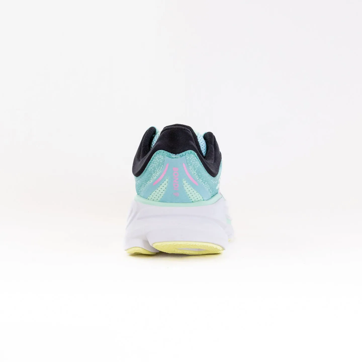 Hoka Bondi 9 Wide (Women's) - Blue Spark/Mint Fluorite ankle boost