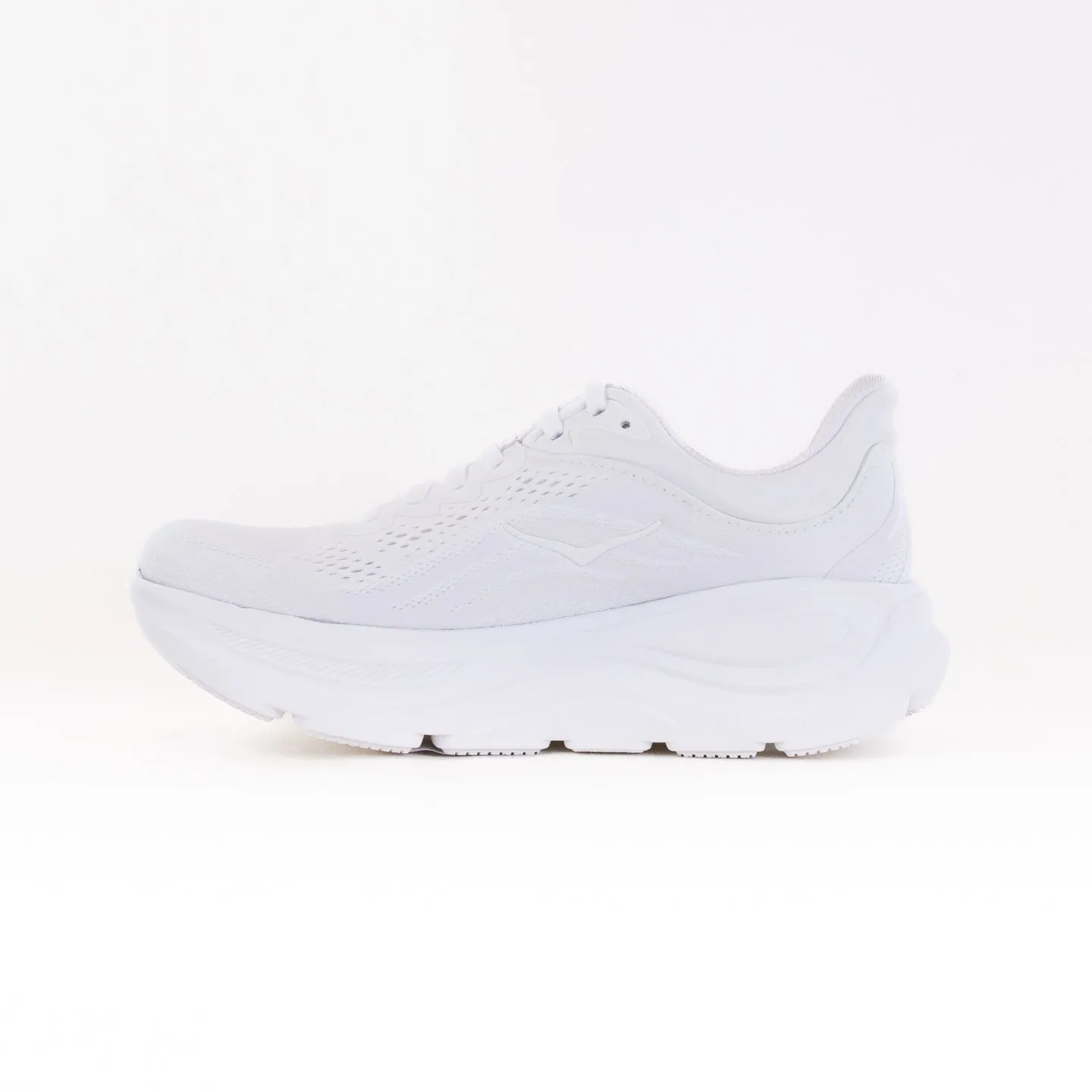 Hoka Bondi 9 Wide (Women's) - White/White wet traction