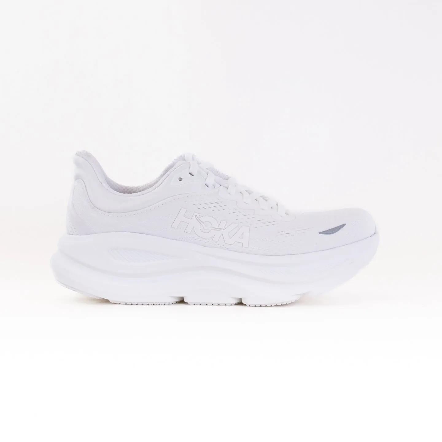 Hoka Bondi 9 (Women's) - White/White heel vibe
