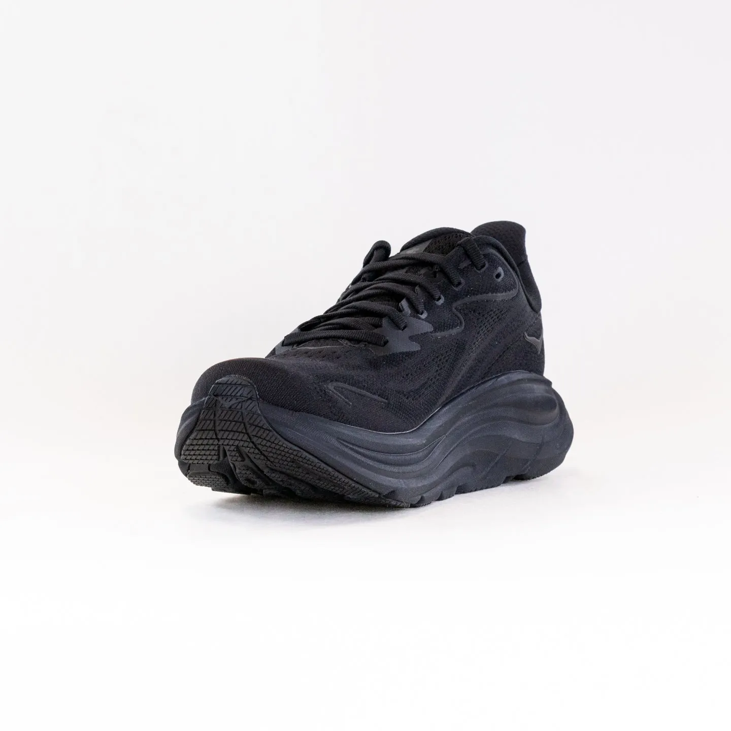 Hoka Clifton 10 Wide (Men's) - Black/Black cloud touch