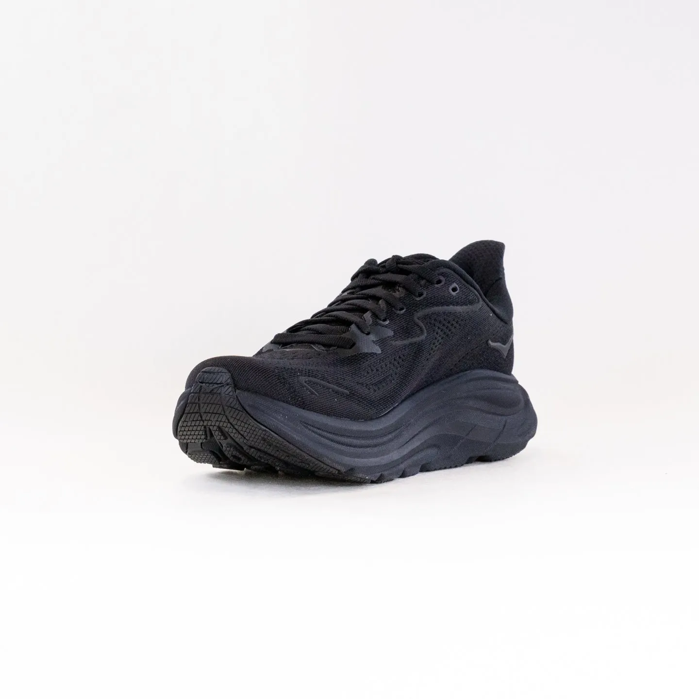 Hoka Clifton 10 Wide (Women's) - Black/Black trail pulse