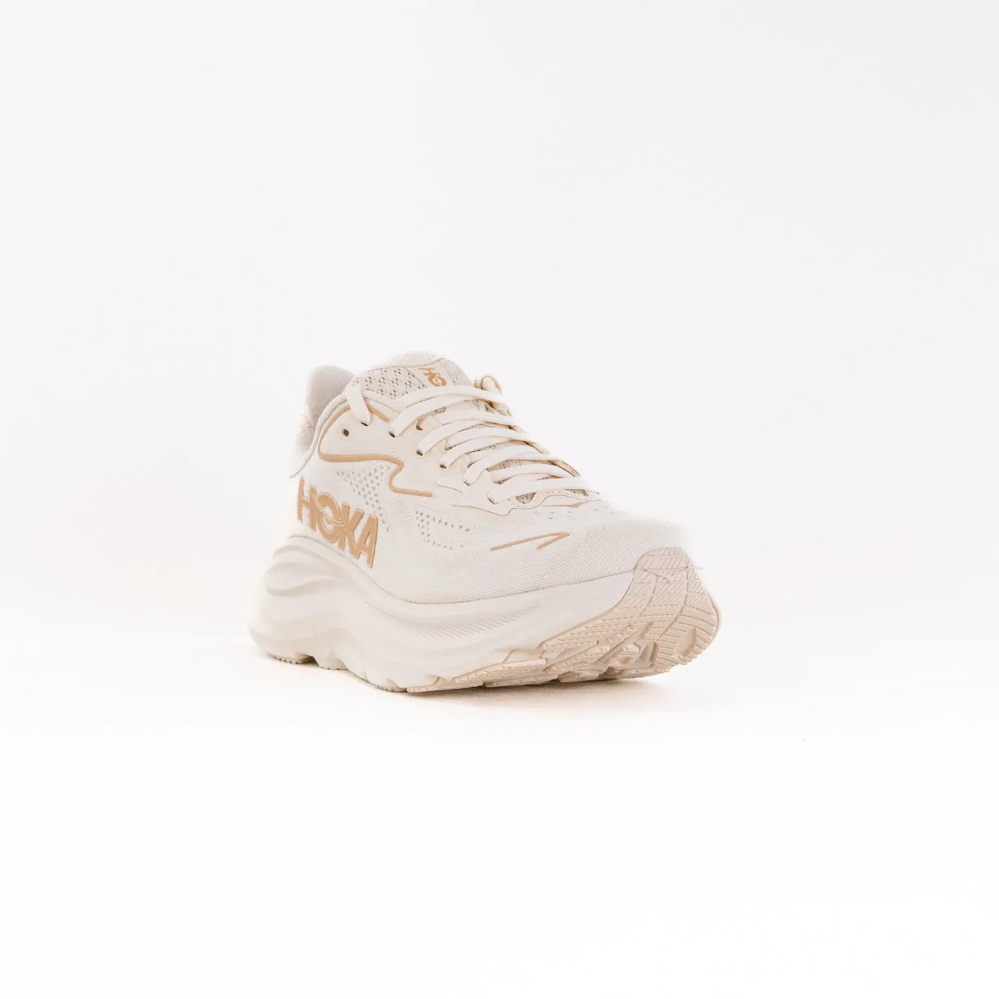 Hoka Clifton 10  (Women's) - Vanilla/Birch stretch knit