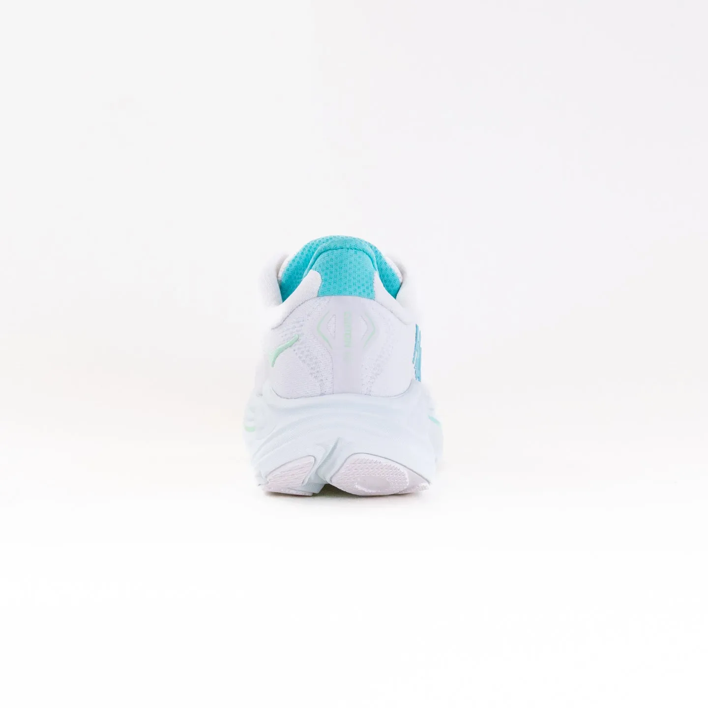 Hoka Clifton 10 (Women's) - White/Cielo Blue ankle boost