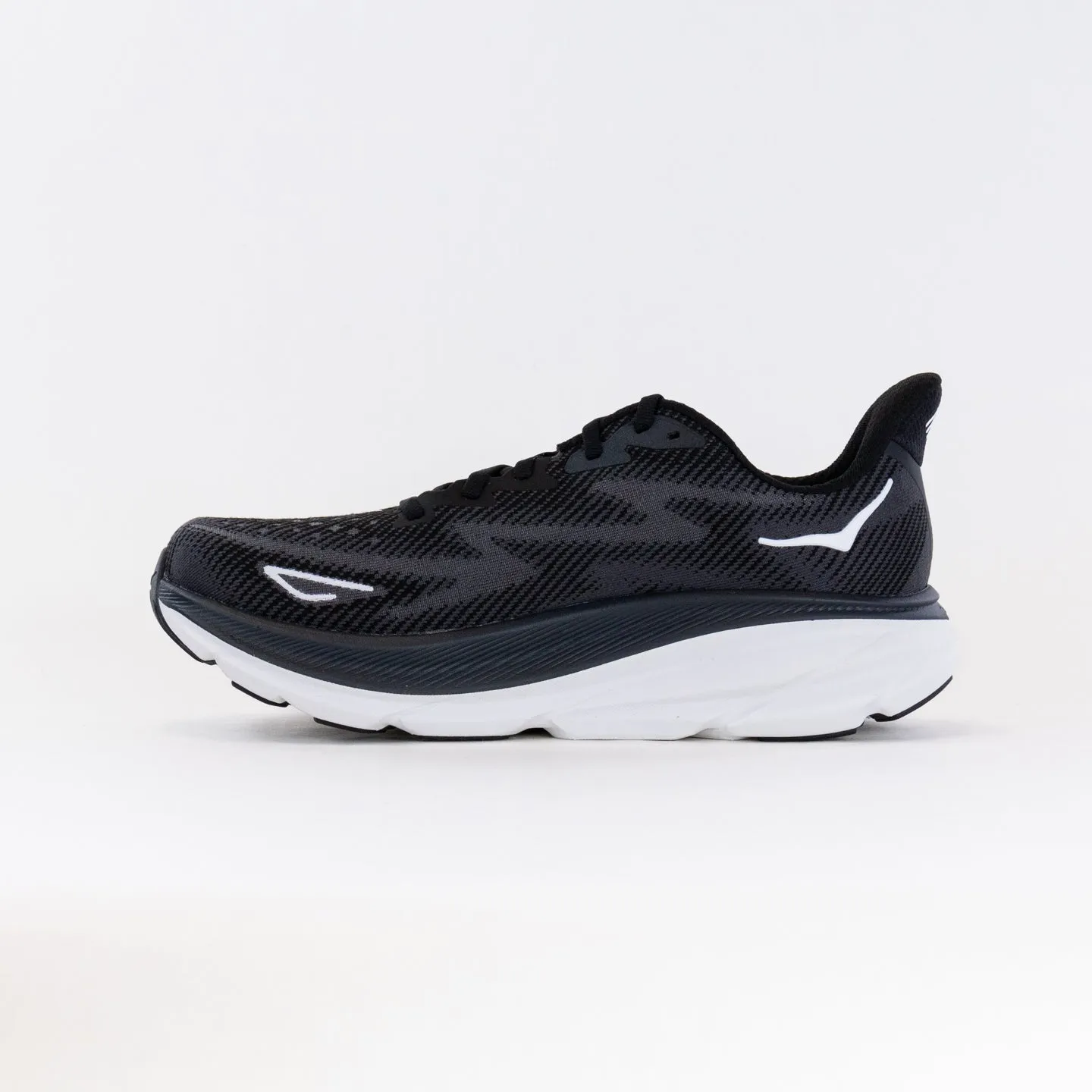 Hoka Clifton 9 (Men's) - Black/White quick glide