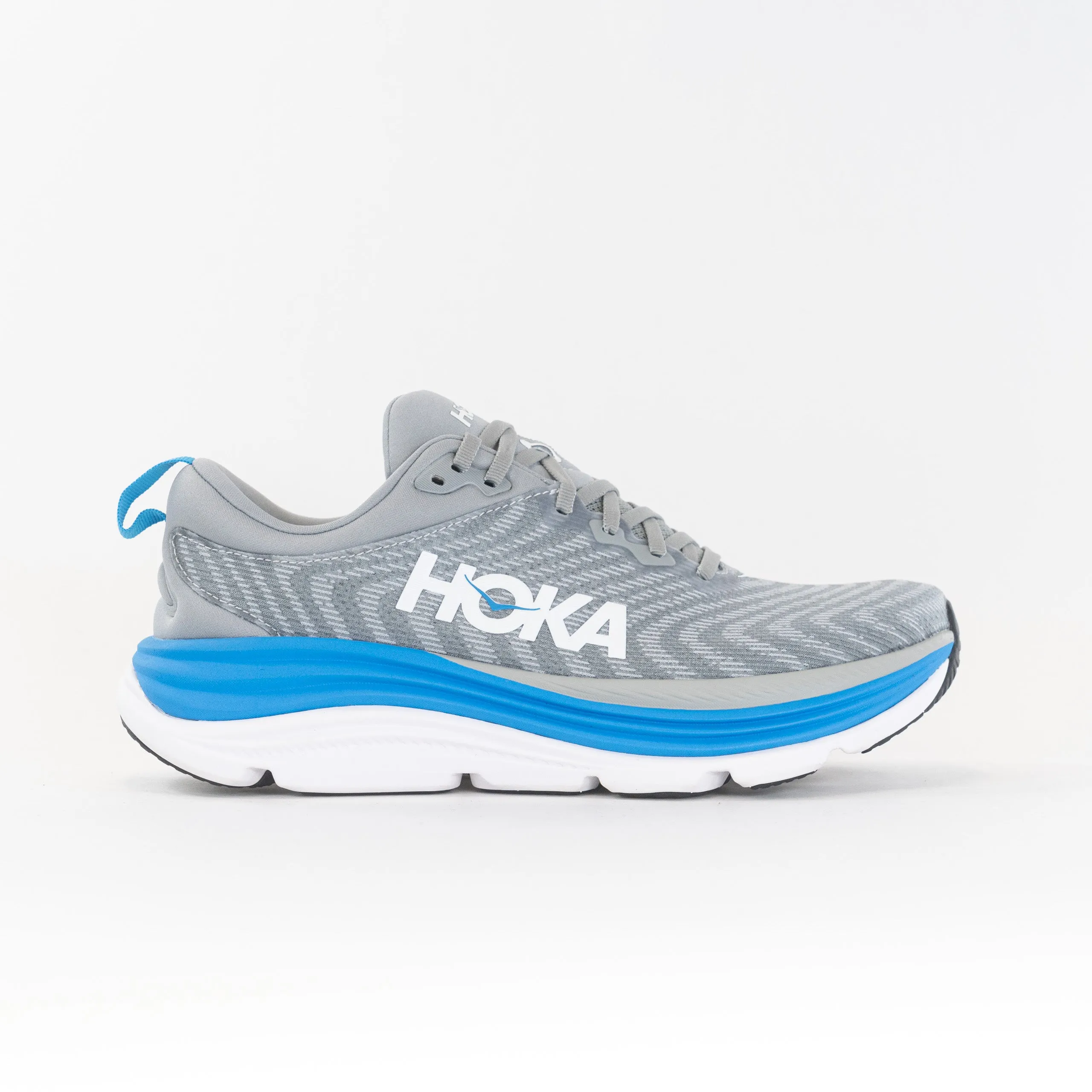 Hoka Gaviota 5 Wide (Men's) - Limestone/Diva Blue street boost