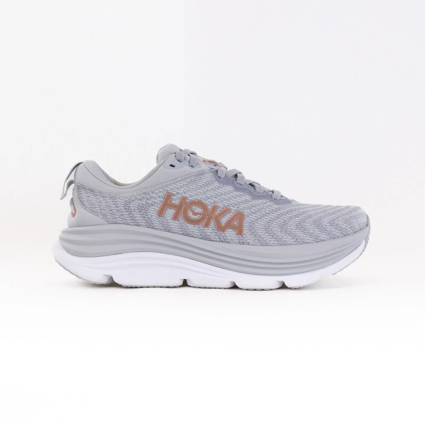 Hoka Gaviota 5 Wide (Women's) - Harbor Mist/Rose Gold arch boost