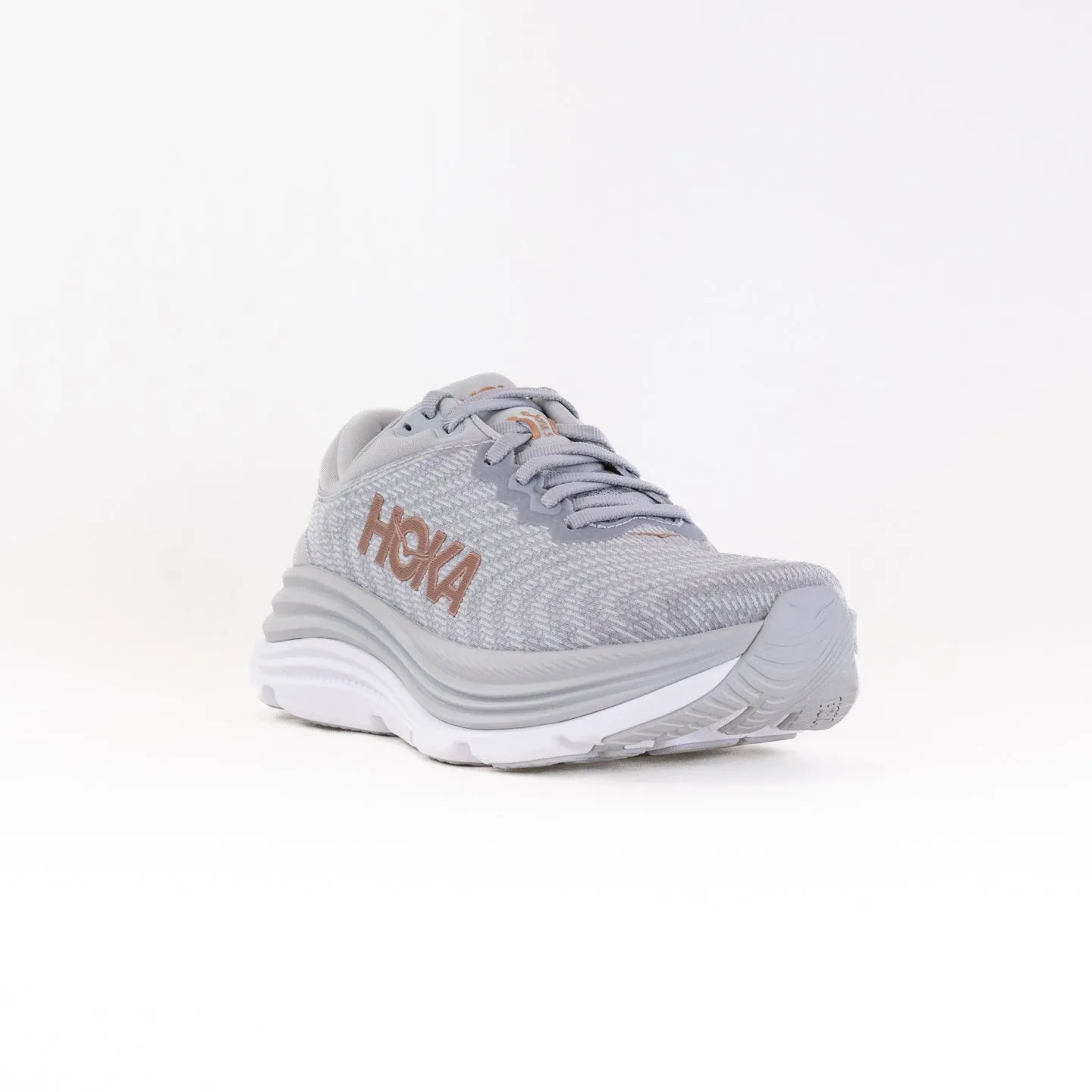 Hoka Gaviota 5 Wide (Women's) - Harbor Mist/Rose Gold midsole zone