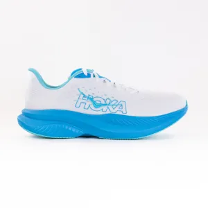 Hoka Mach 6 (Men's) -White/Skyward Blue cozy stride