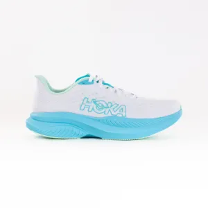 Hoka Mach 6 (Women's) - White/Cielo Blue sweat flow