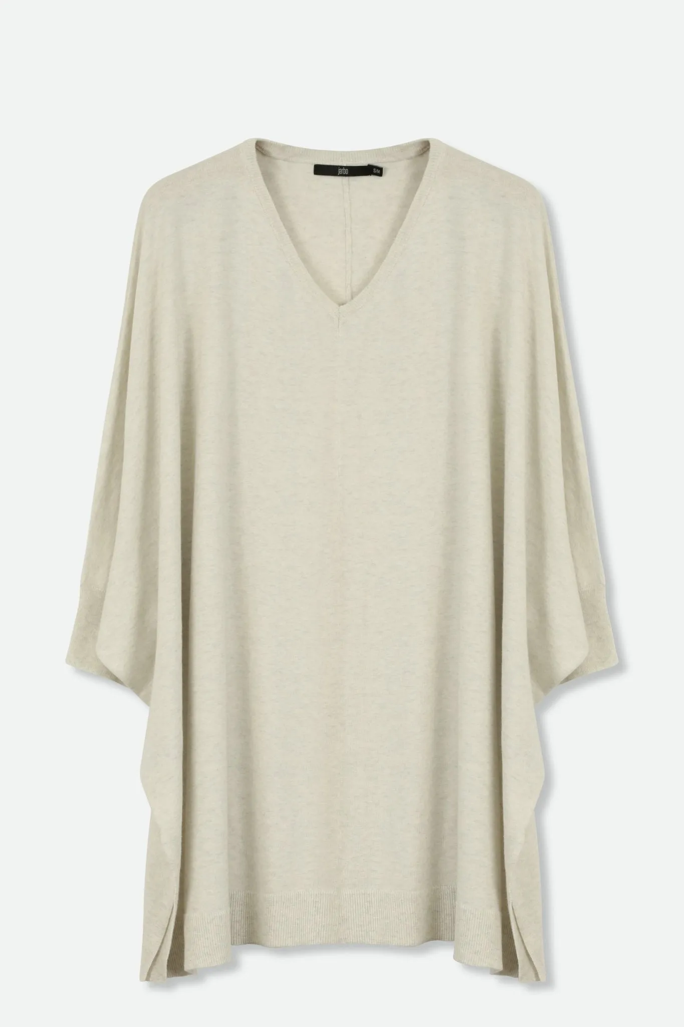 IRINA PONCHO IN KNIT PIMA COTTON STRETCH texture play