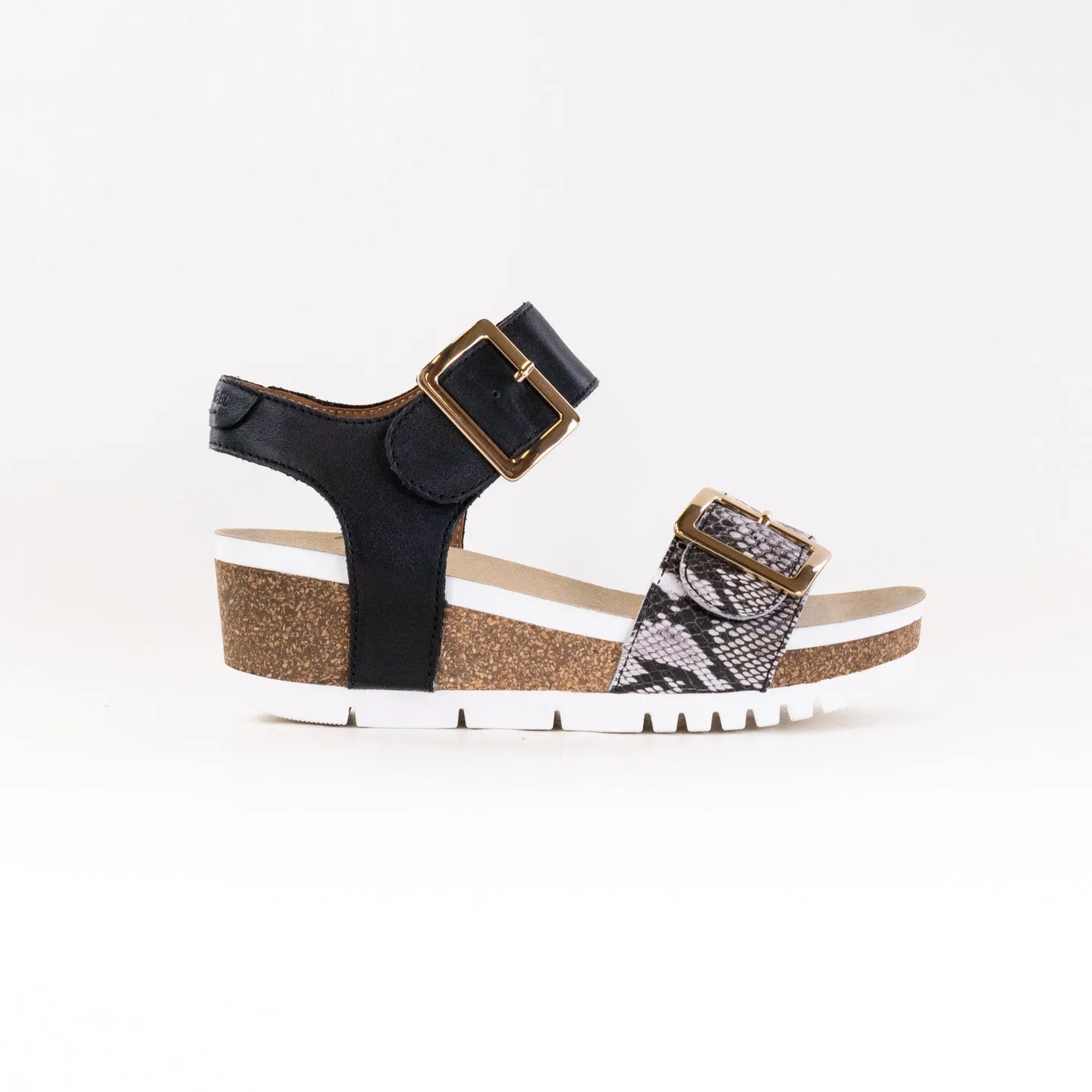 Josef Seibel Quinn 02 (Women's) - Black/Snake Bare Luxury