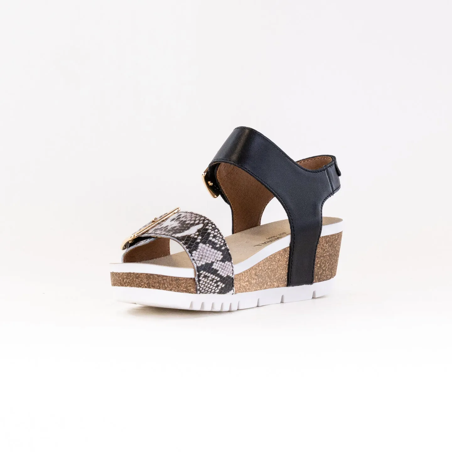 Josef Seibel Quinn 02 (Women's) - Black/Snake Skin Fresh