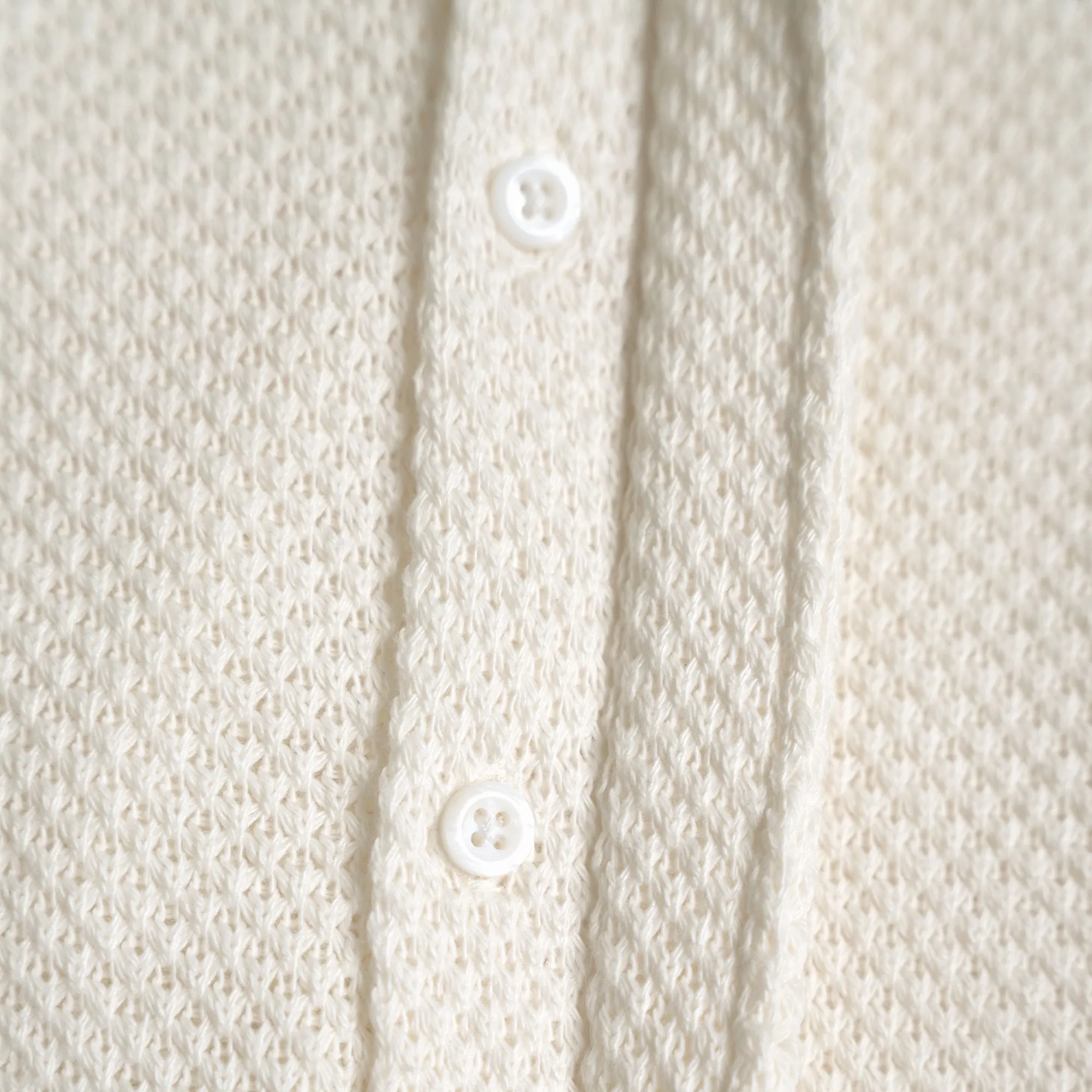 Knit Camp Shirt - Cream chic element