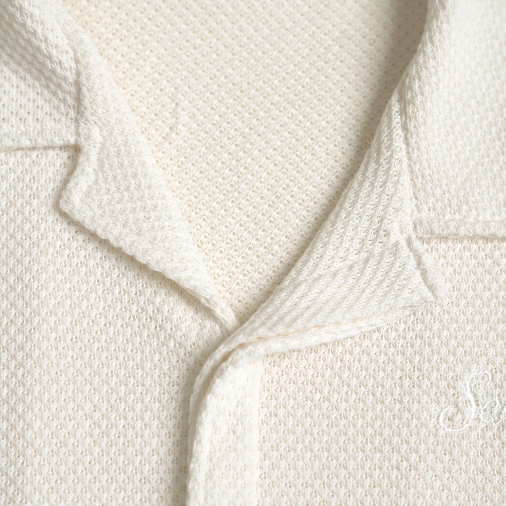 Knit Camp Shirt - Cream timeless layer