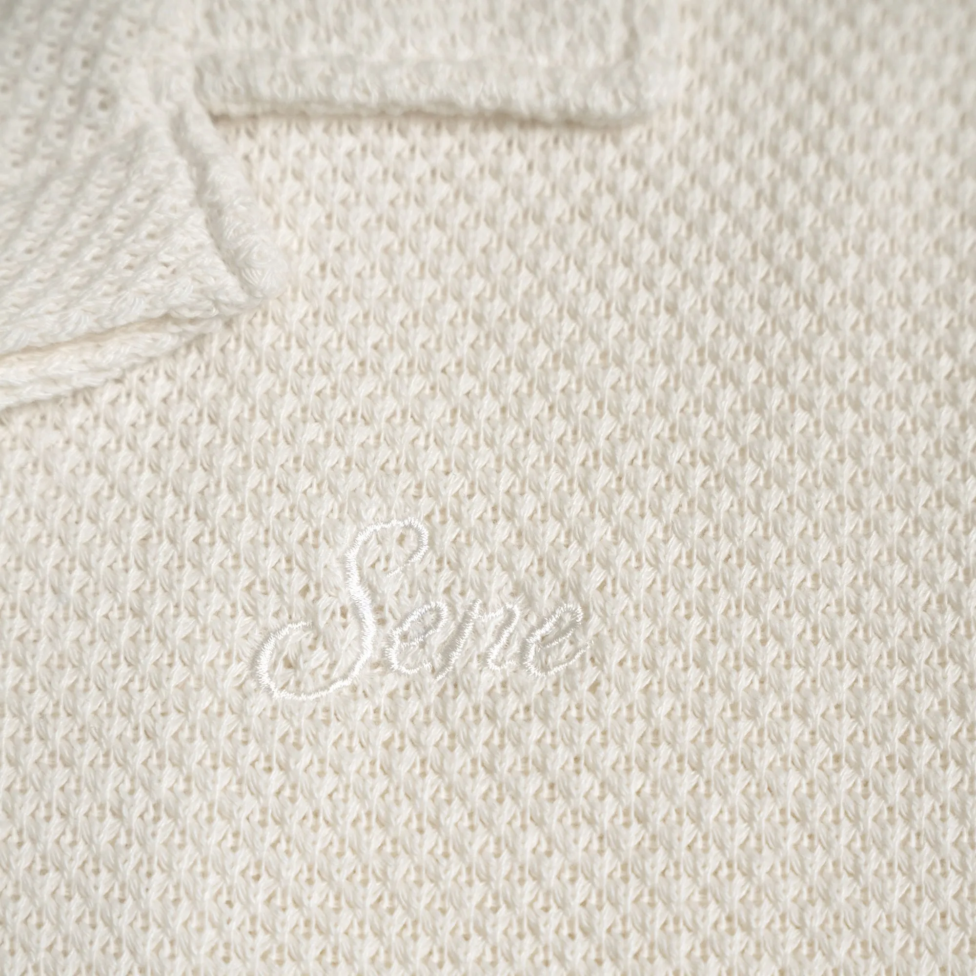 Knit Camp Shirt - Cream cozy feel