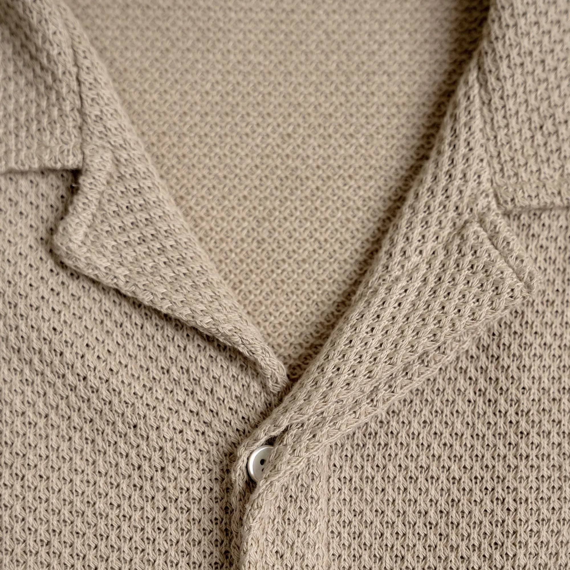 Knit Camp Shirt - Khaki culture vibe