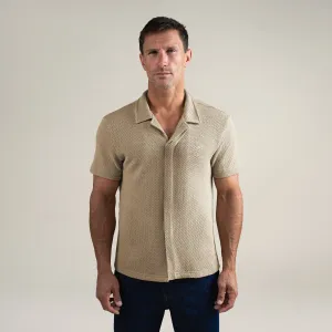 Knit Camp Shirt - Khaki light comfort