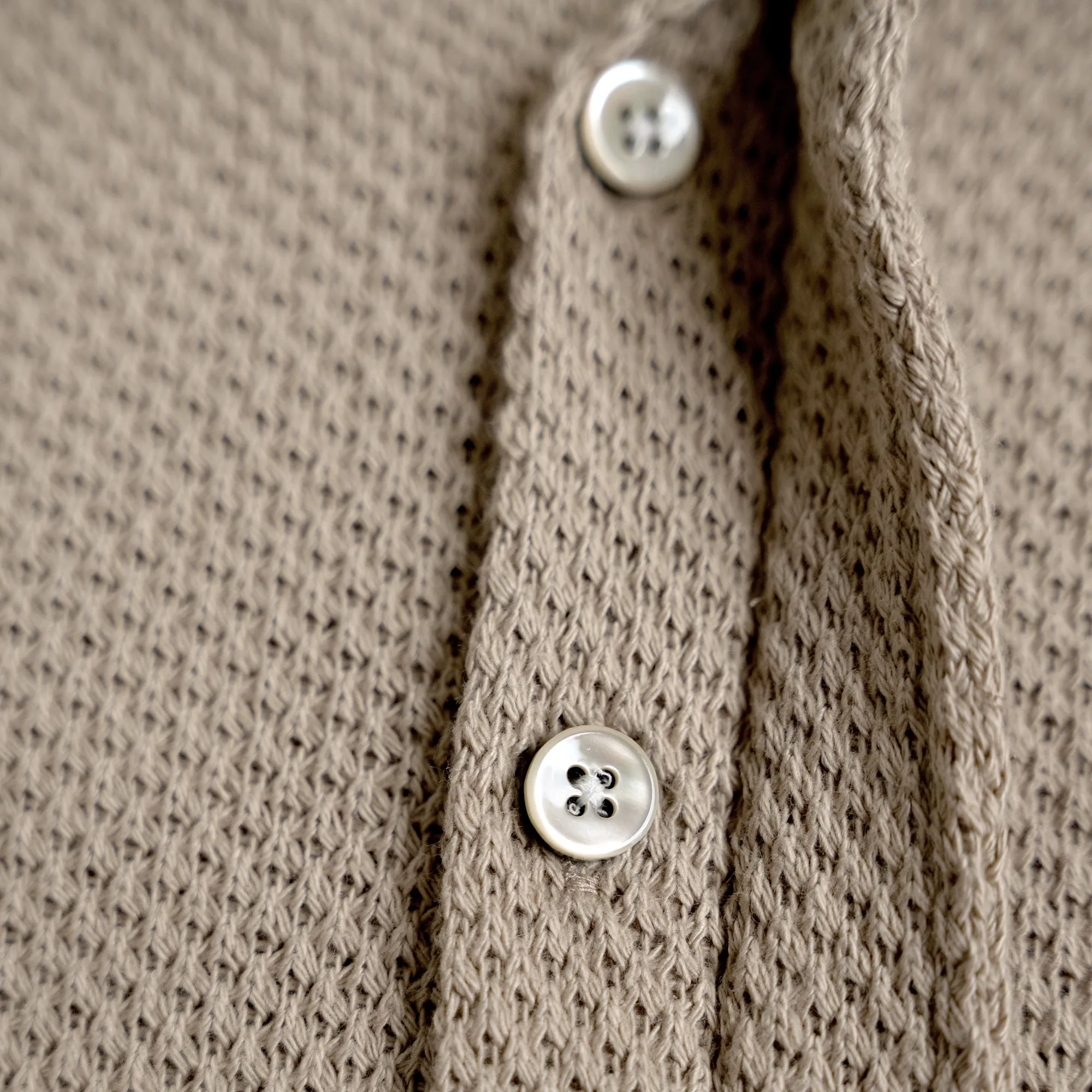 Knit Camp Shirt - Khaki tailored vibe